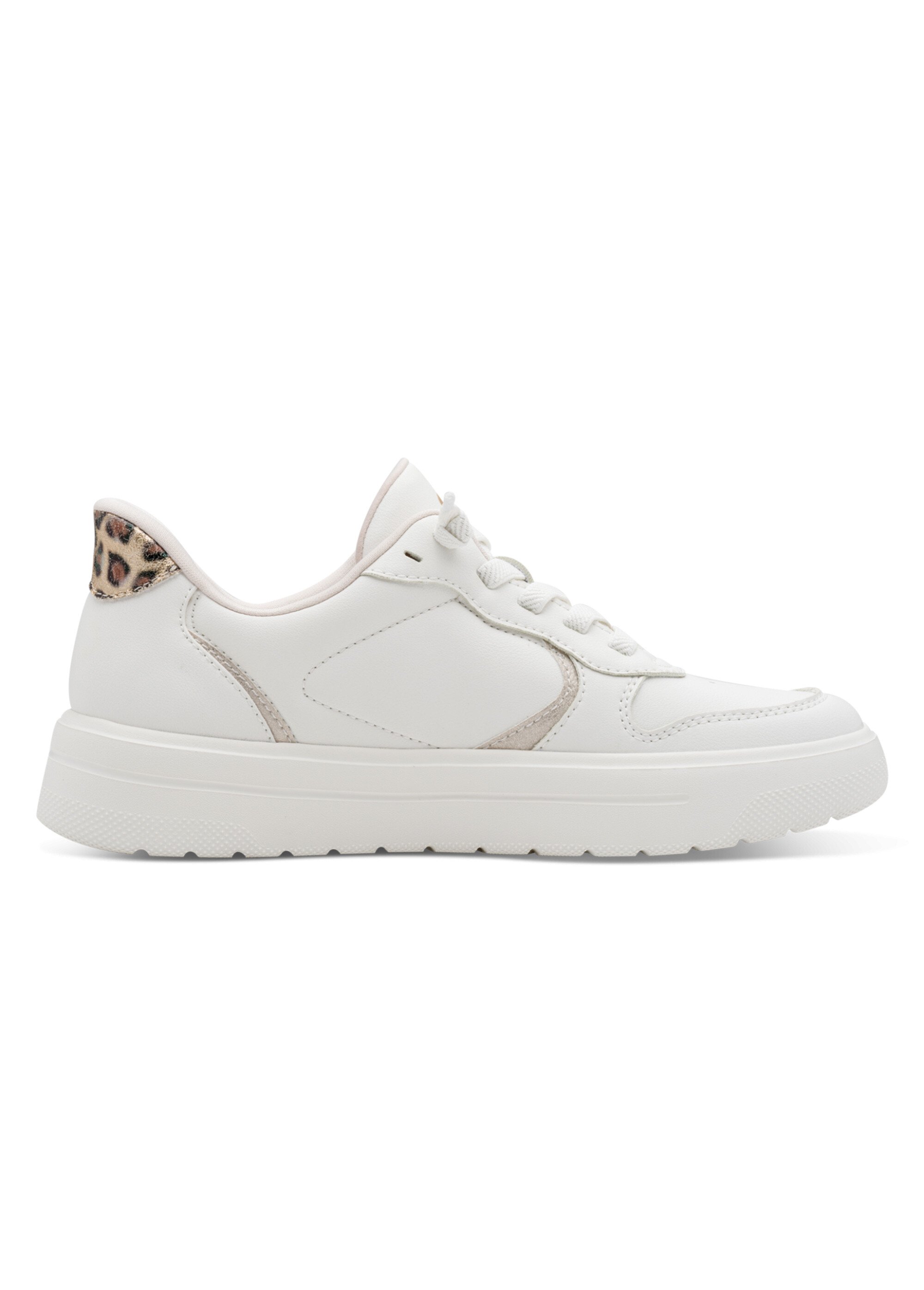 Baskets tendance avec détails léopard Femme Blanc JAN-82377946 DR1