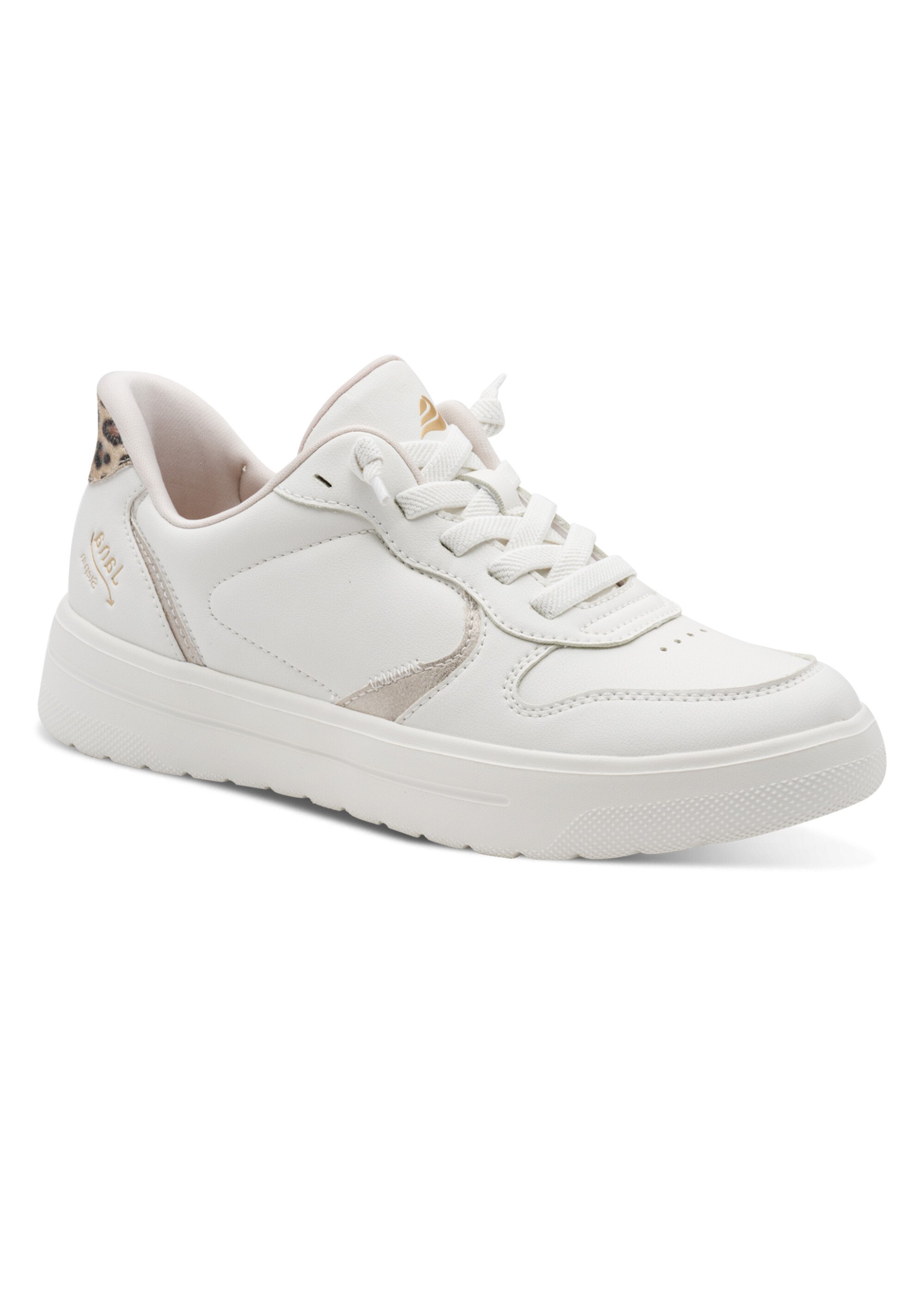 Baskets tendance avec détails léopard Femme Blanc JAN-82377946 FA1