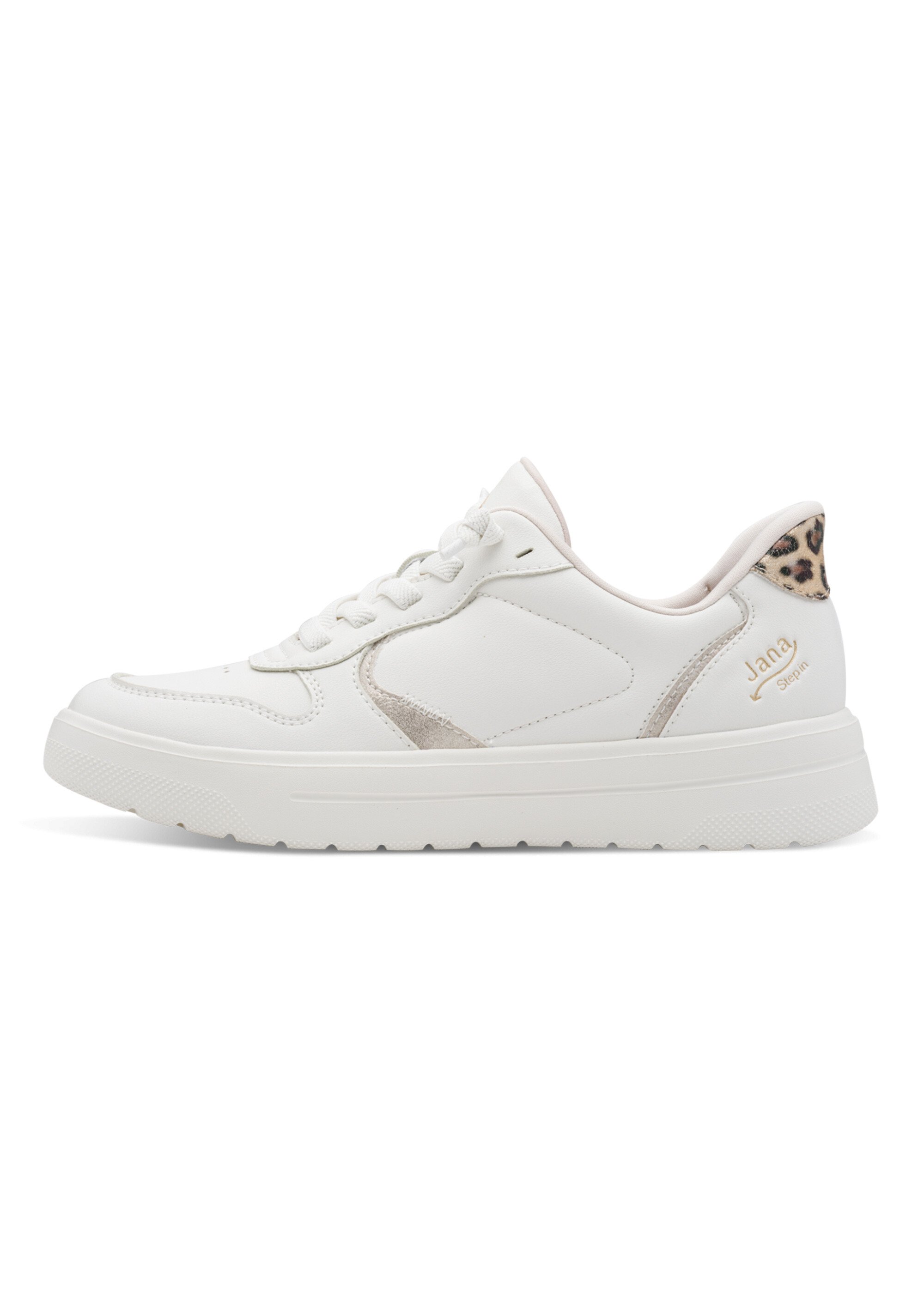 Baskets tendance avec détails léopard Femme Blanc JAN-82377946 GA1