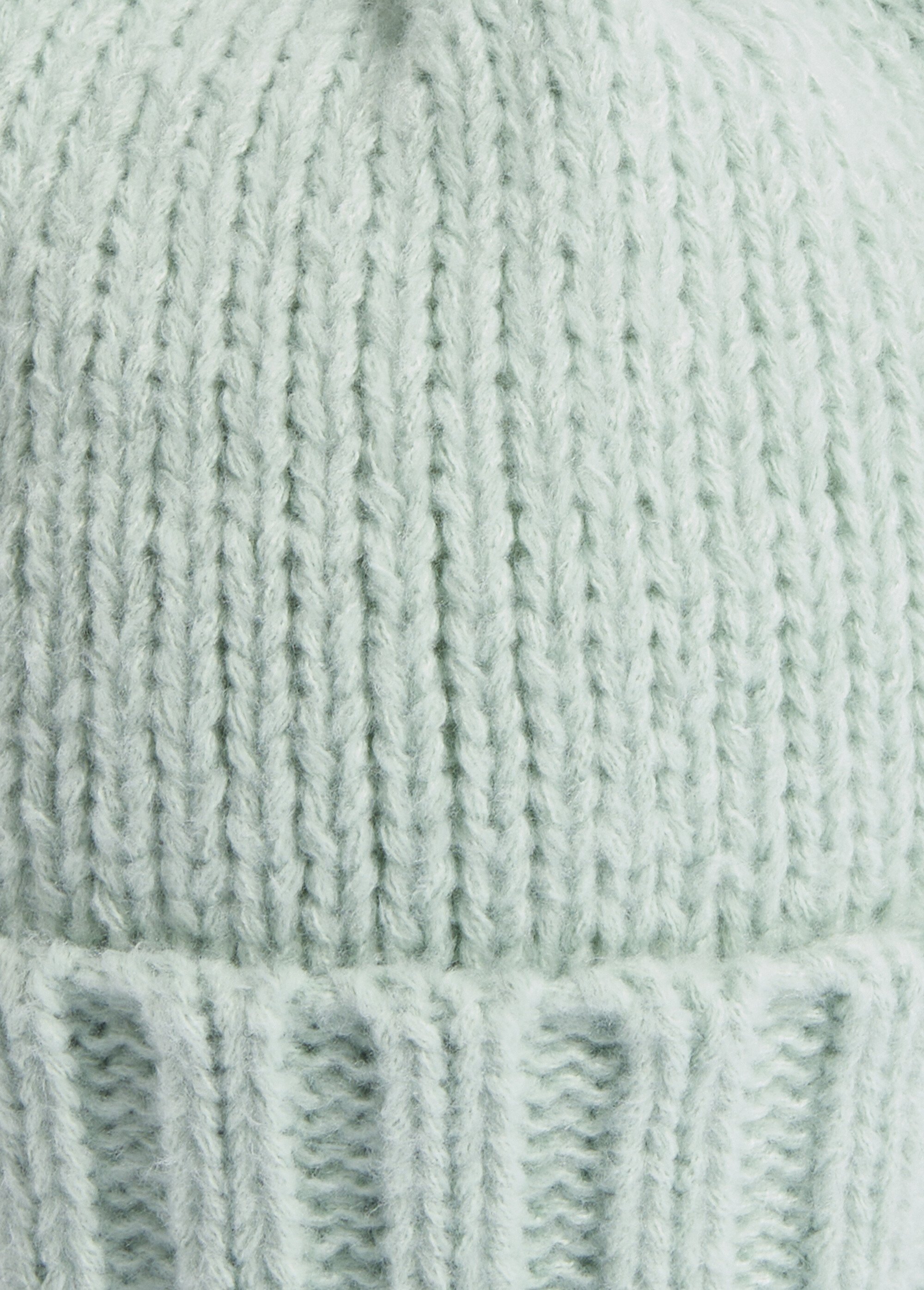 Bonnet pastel en maille cotelée à revers