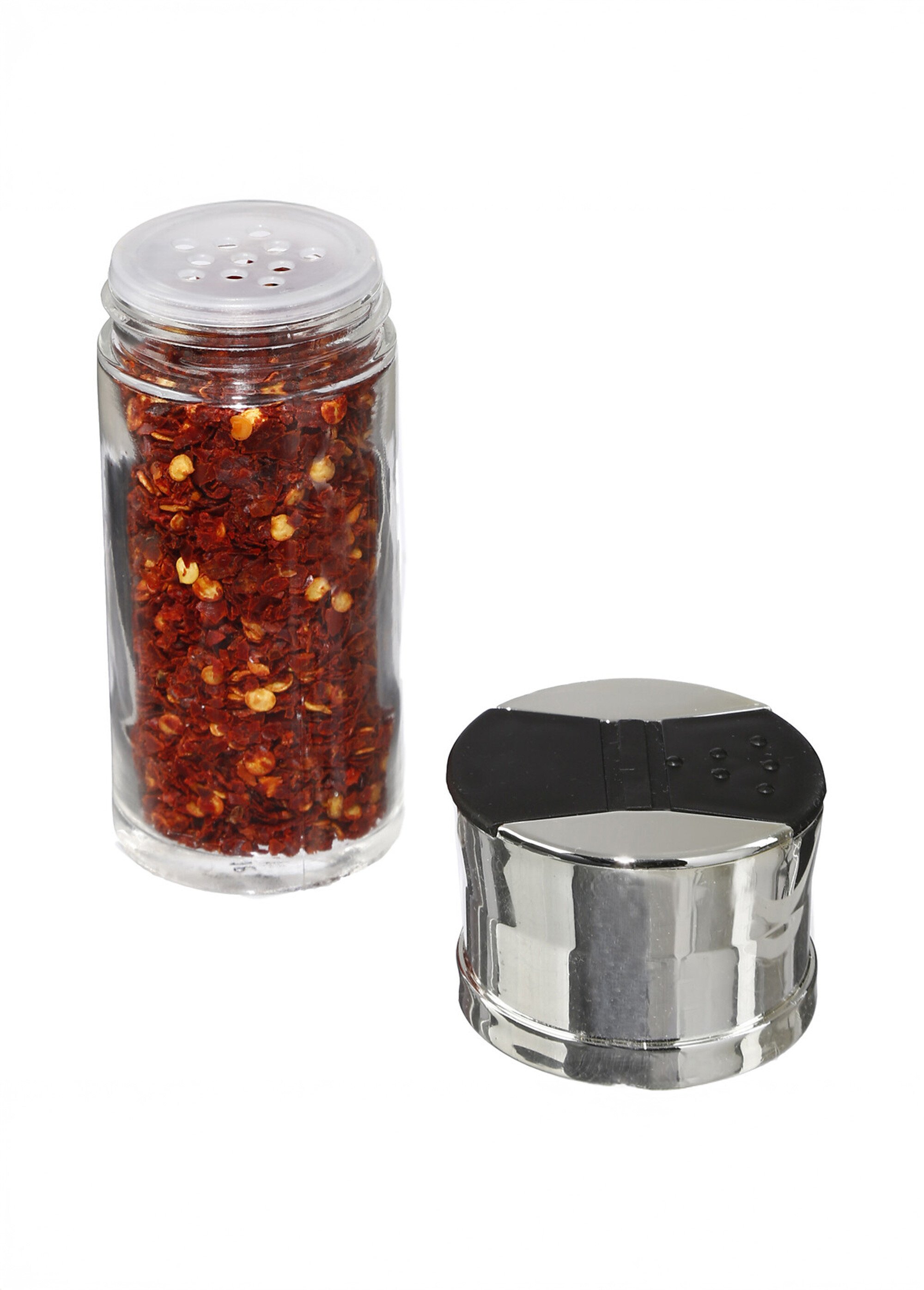 Carrousel chromé + 12 pots d'épices Gris JJA-135277 DE2