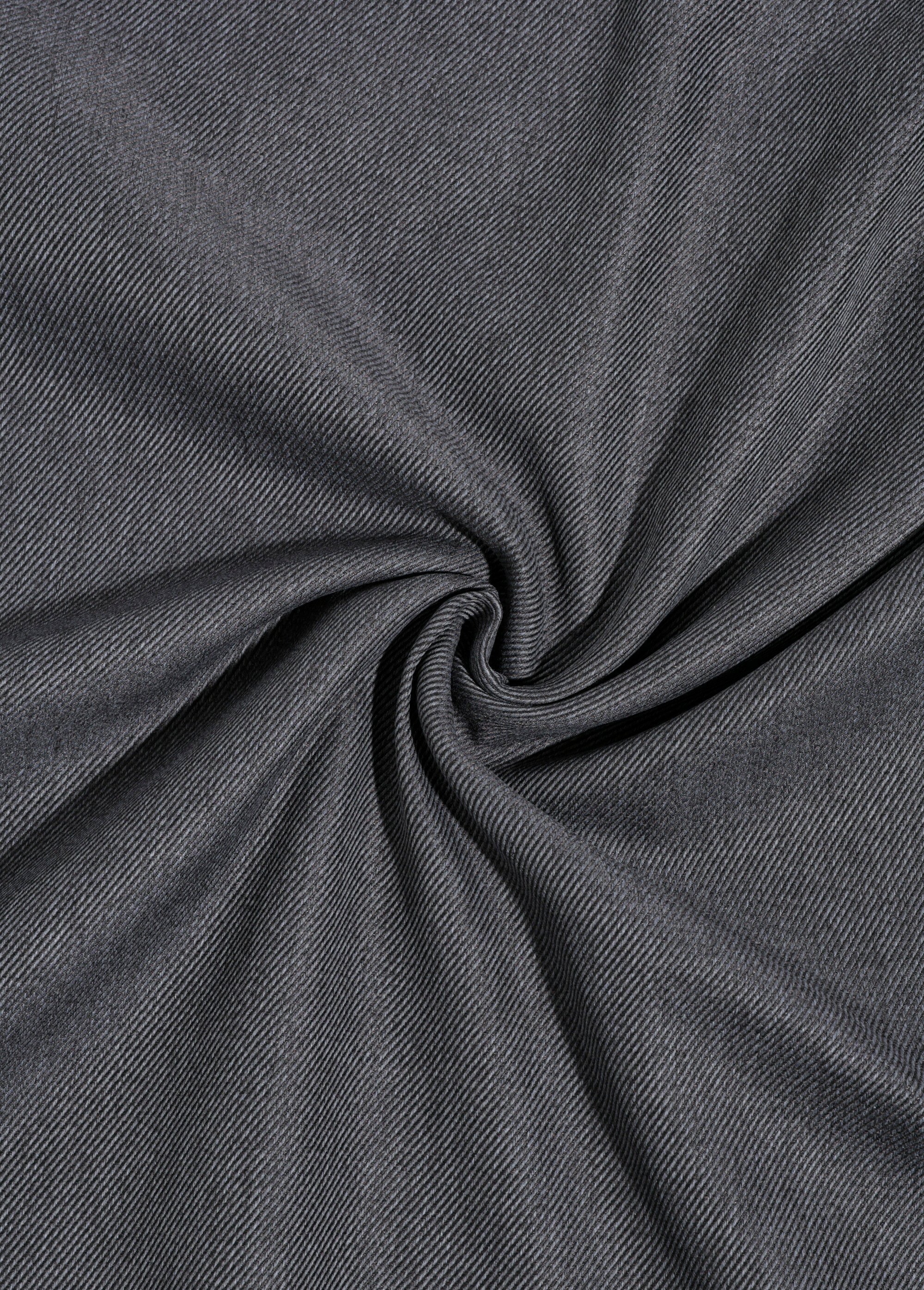 Coupon habillement, sergé aspect laine GRIS COT144890 FA1