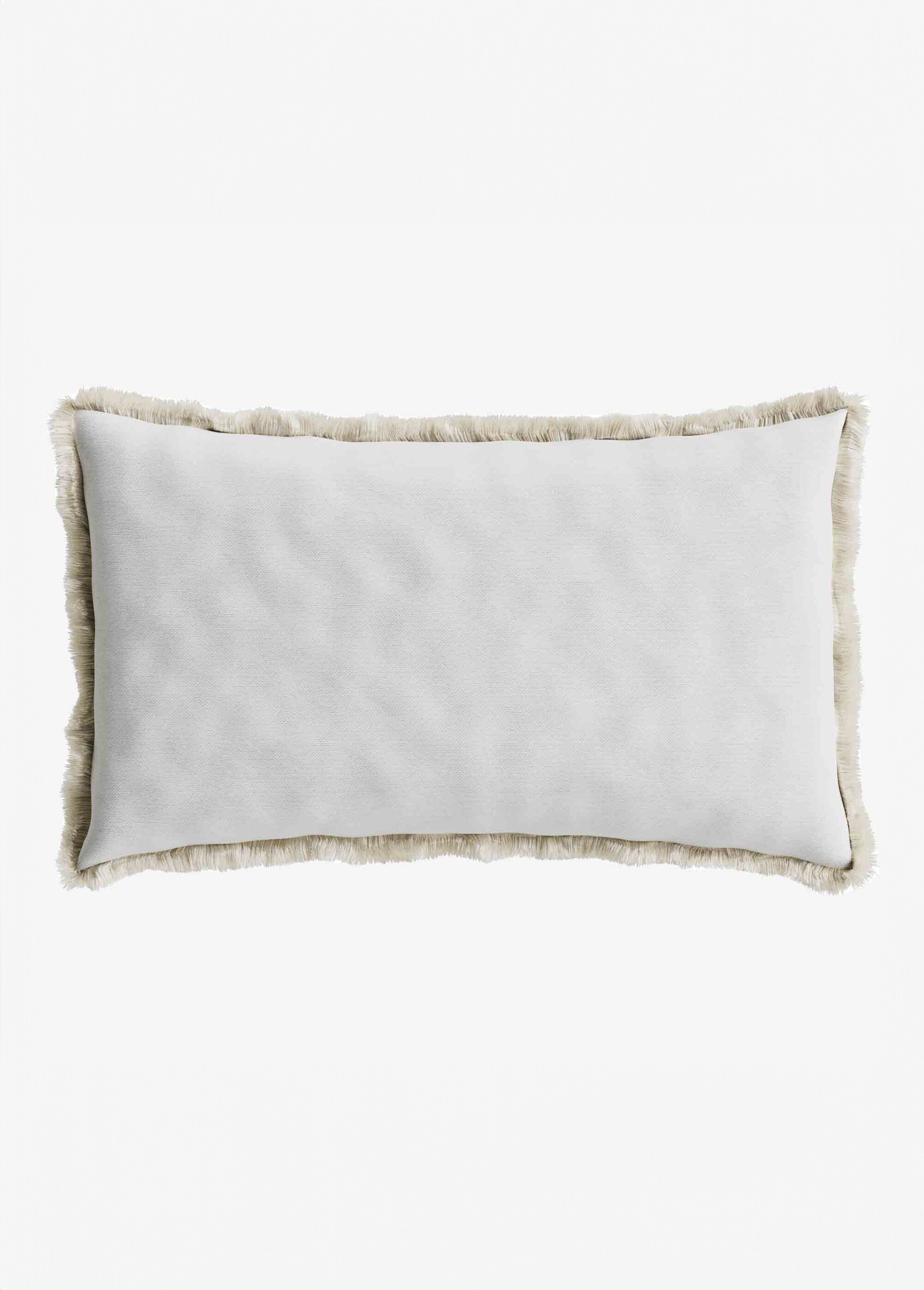 Coussin ethnique décoratif à franges