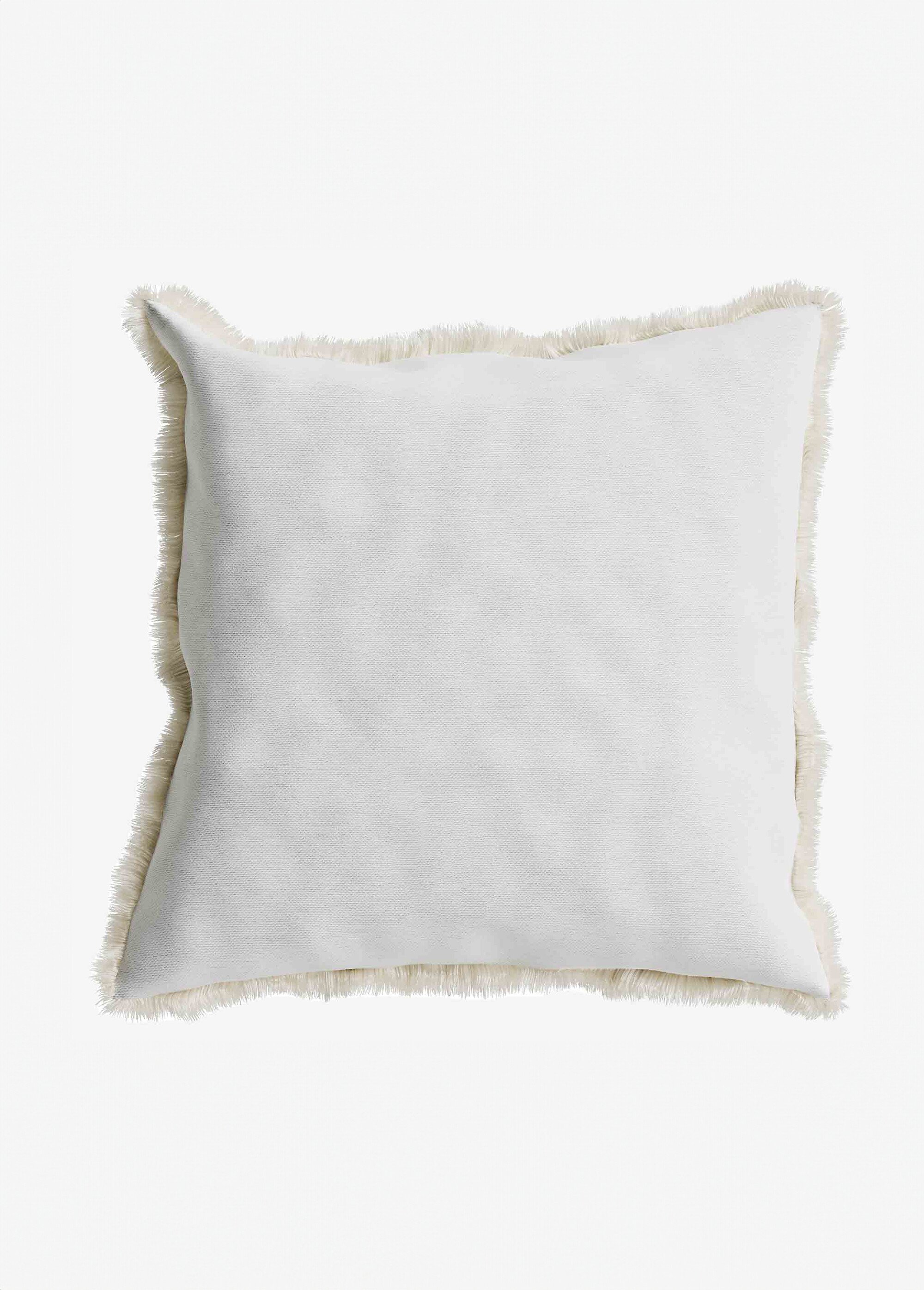Coussin ethnique décoratif à franges Bleu POT-DAKAR DO2