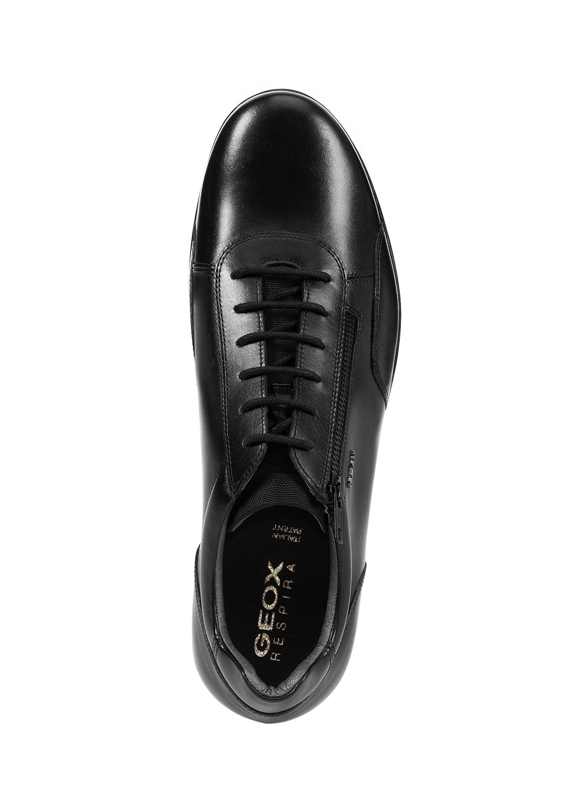 Derbys en cuir tendance à lacets Homme Noir GEO-U74A5A OV1