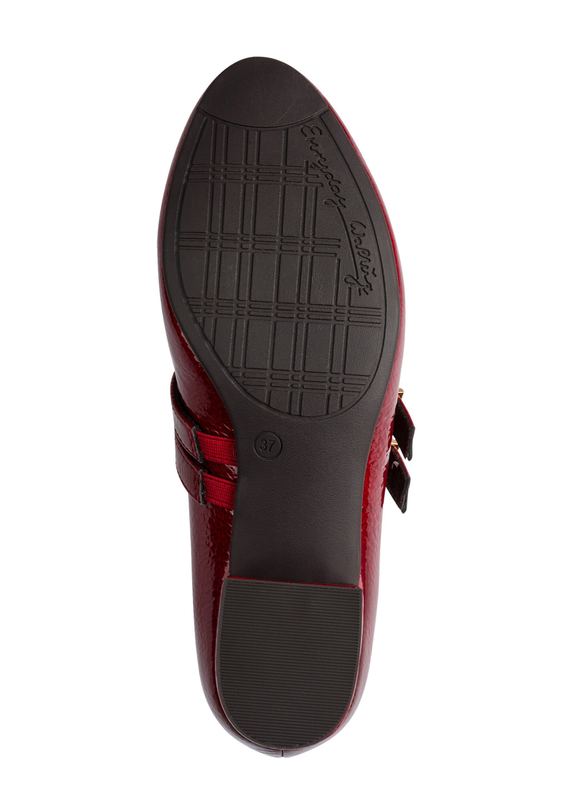 Escarpins vernis à talon façon babies Femme Beige JAN82436645 UN1