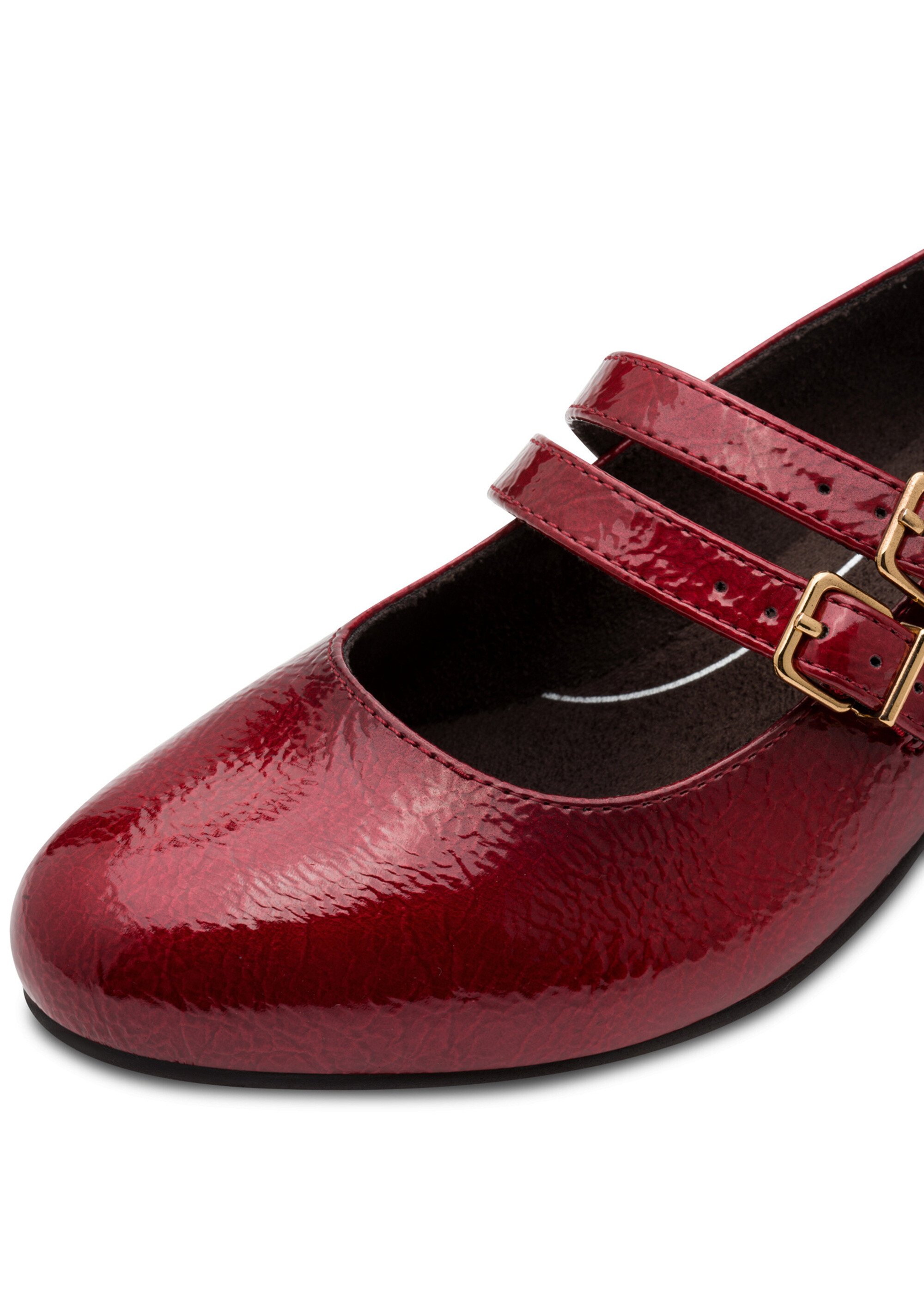 Escarpins vernis à talon façon babies