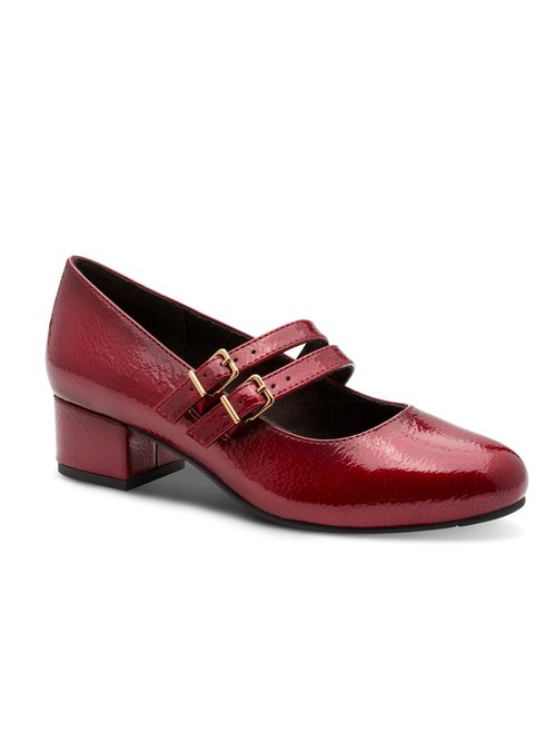 Escarpins vernis à talon façon babies Femme Rouge JAN82436645 FA1