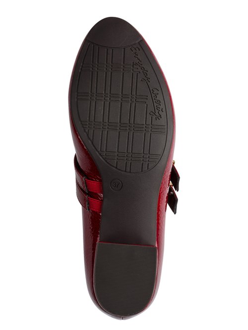Escarpins vernis à talon façon babies Femme Rouge JAN82436645 UN1
