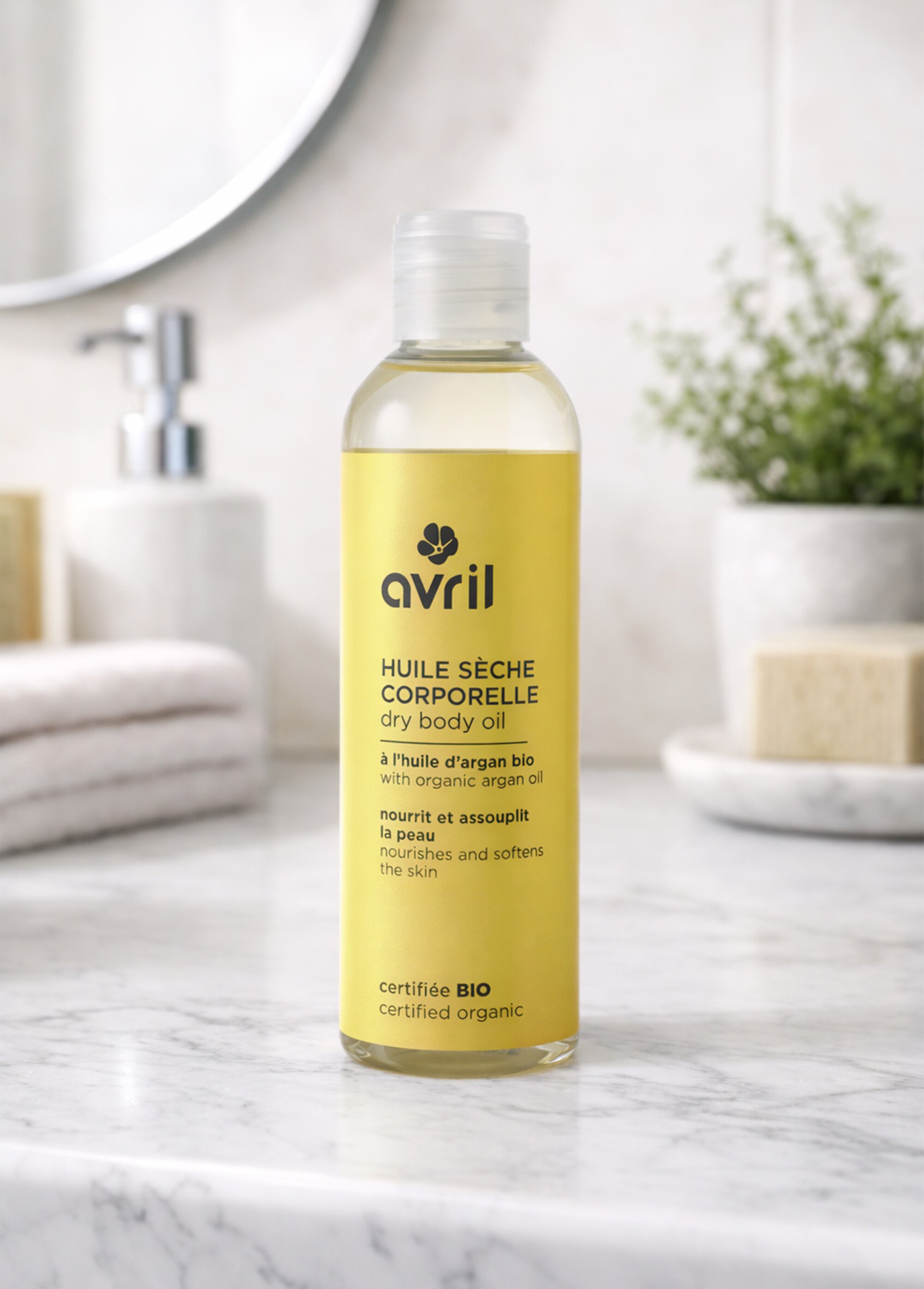 Huile sèche BIO pour le corps, argan Blanc AV-1723 SI1