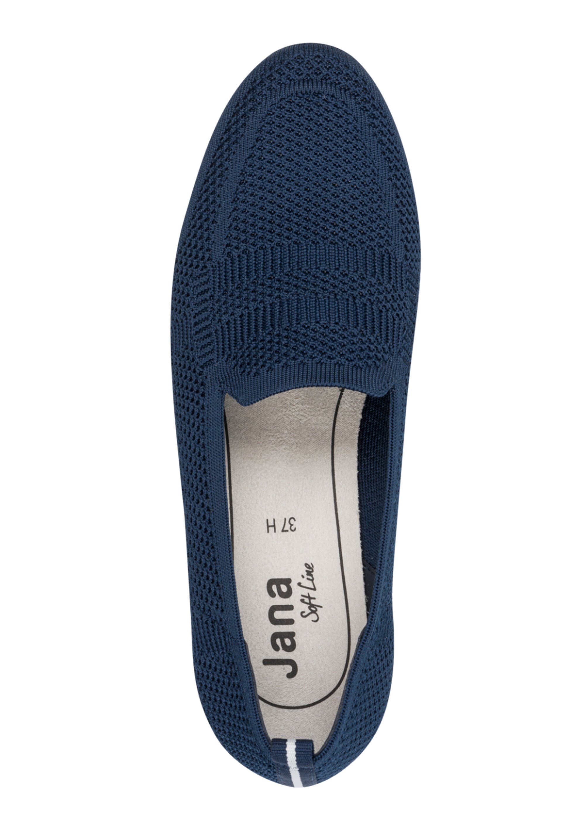 Mocassins sportswear chic en maille mesh Femme Bleu JAN-82426642 OV1