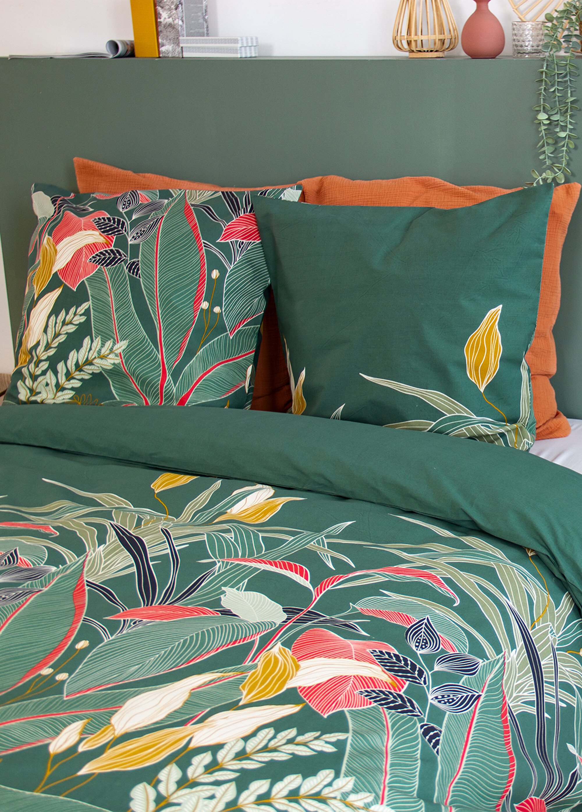 Parure housse de couette coton, exotic