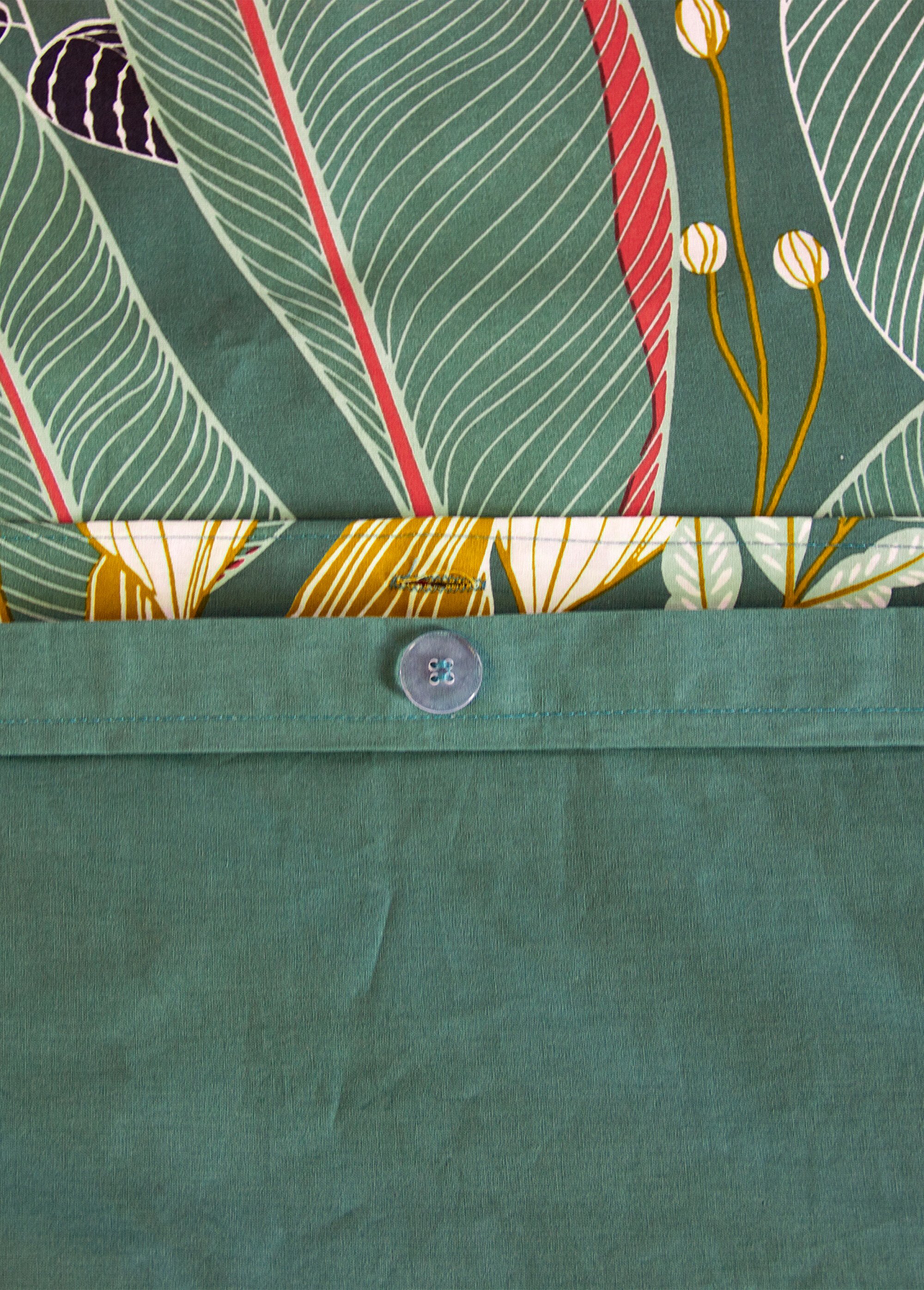 Parure housse de couette coton, exotic Vert TIS-GIGAJUNG DE2