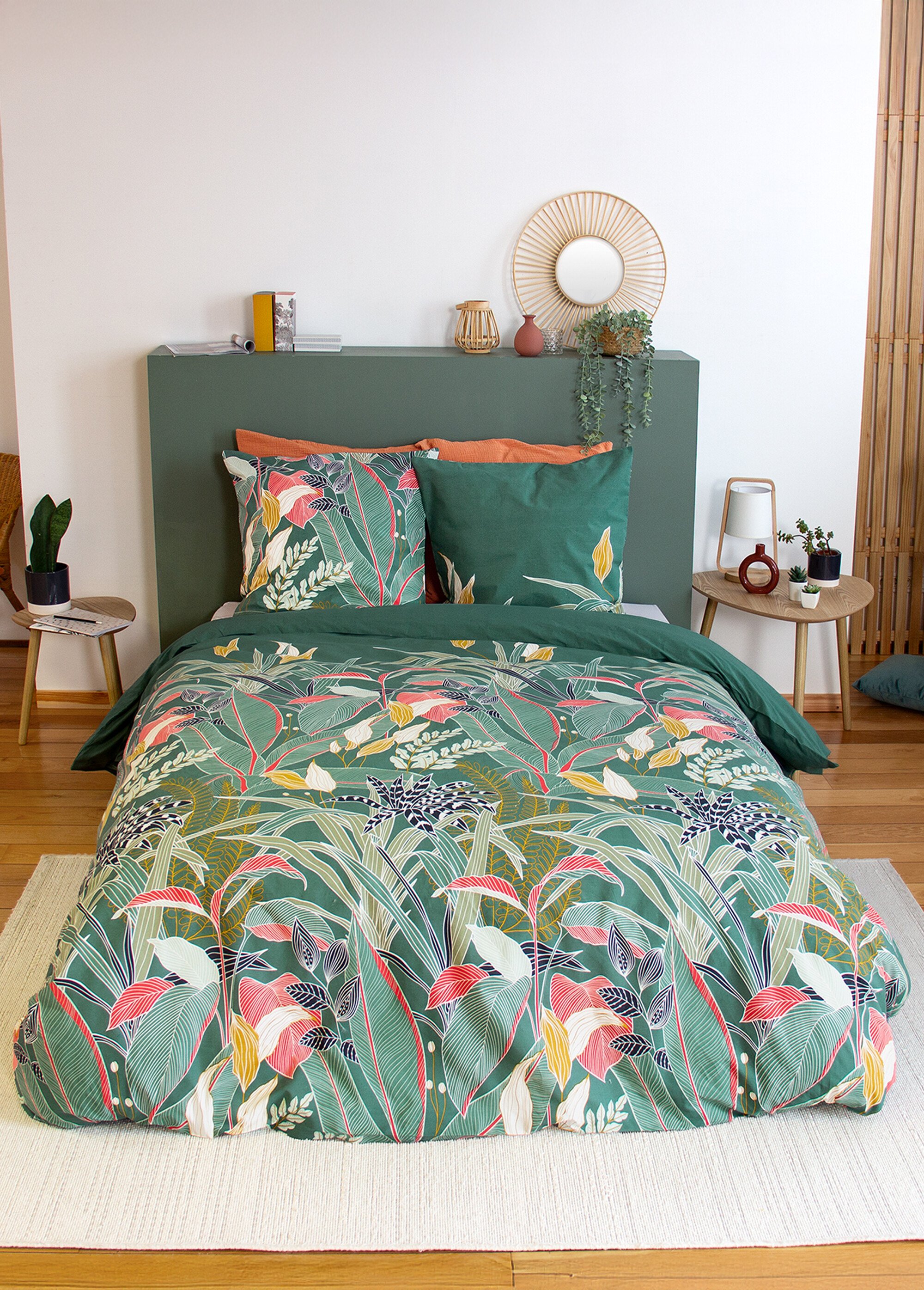 Parure housse de couette coton, exotic
