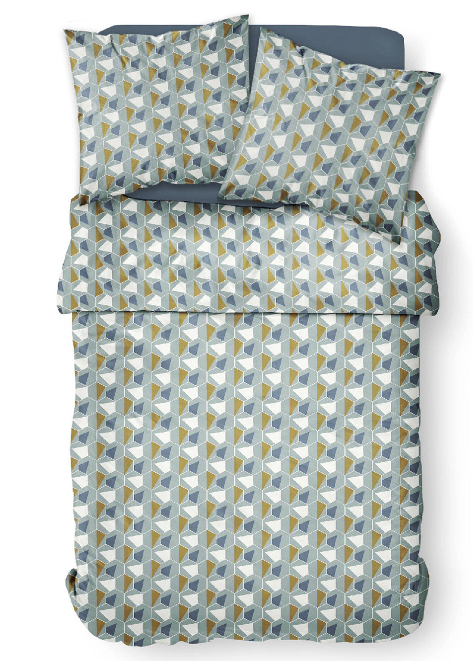 Parure pur coton 240 x 220cm, Géométrique Gris ML-MAWI108919 DE1