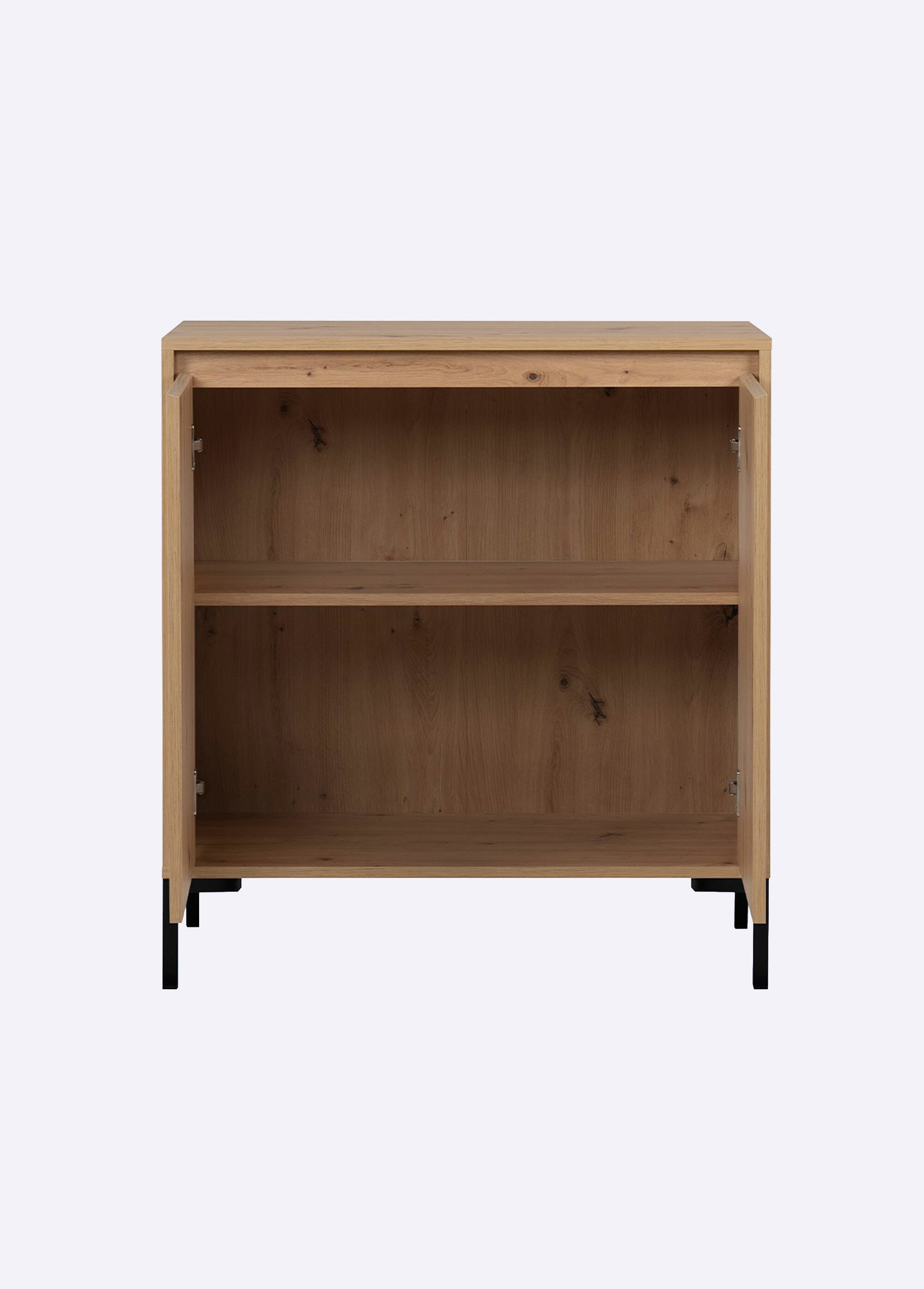 PLOCK Buffet 2 portes avec décor chêne MARRON CAL-13605133 DE2