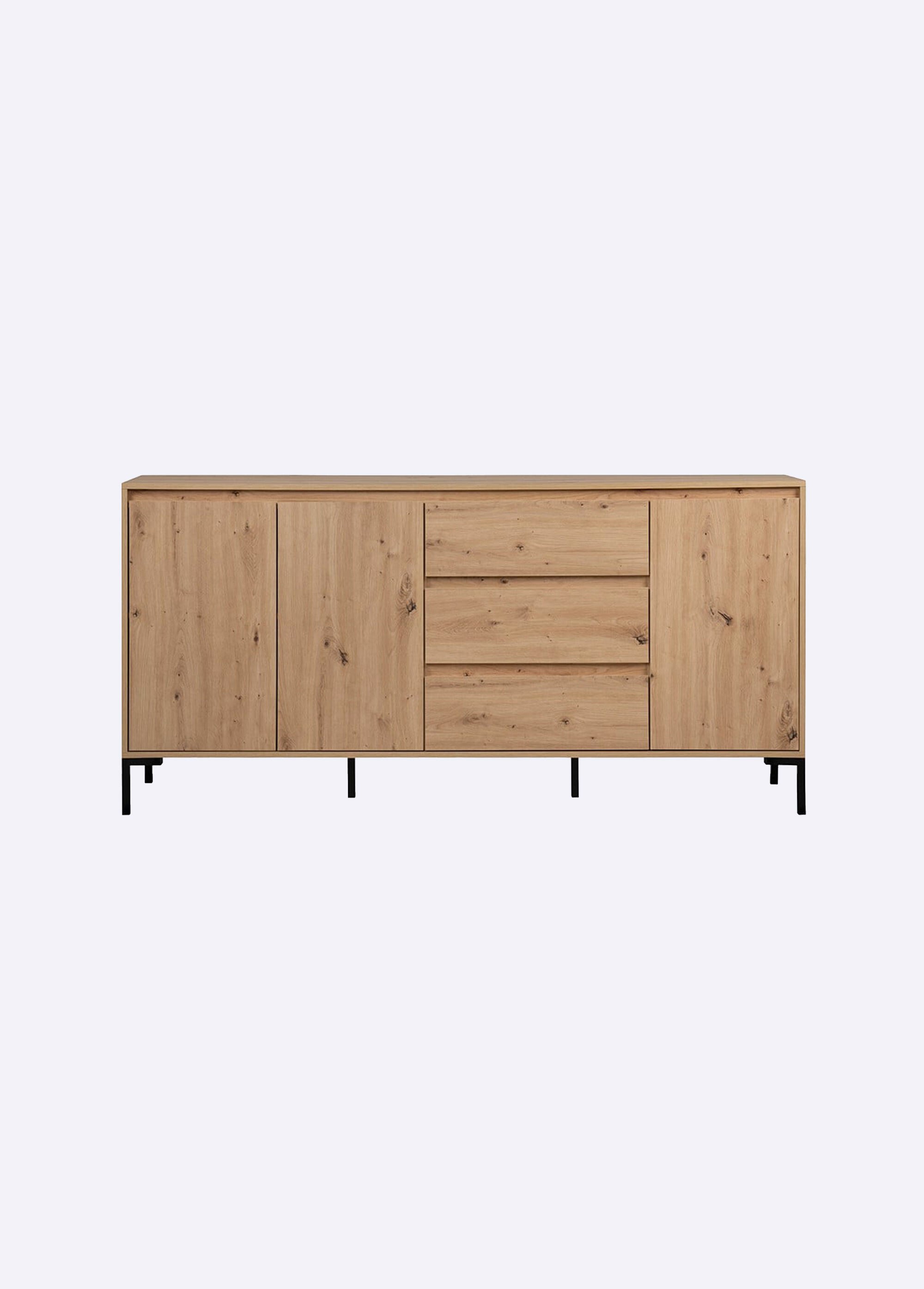 PLOCK Buffet décor chêne, 3 portes