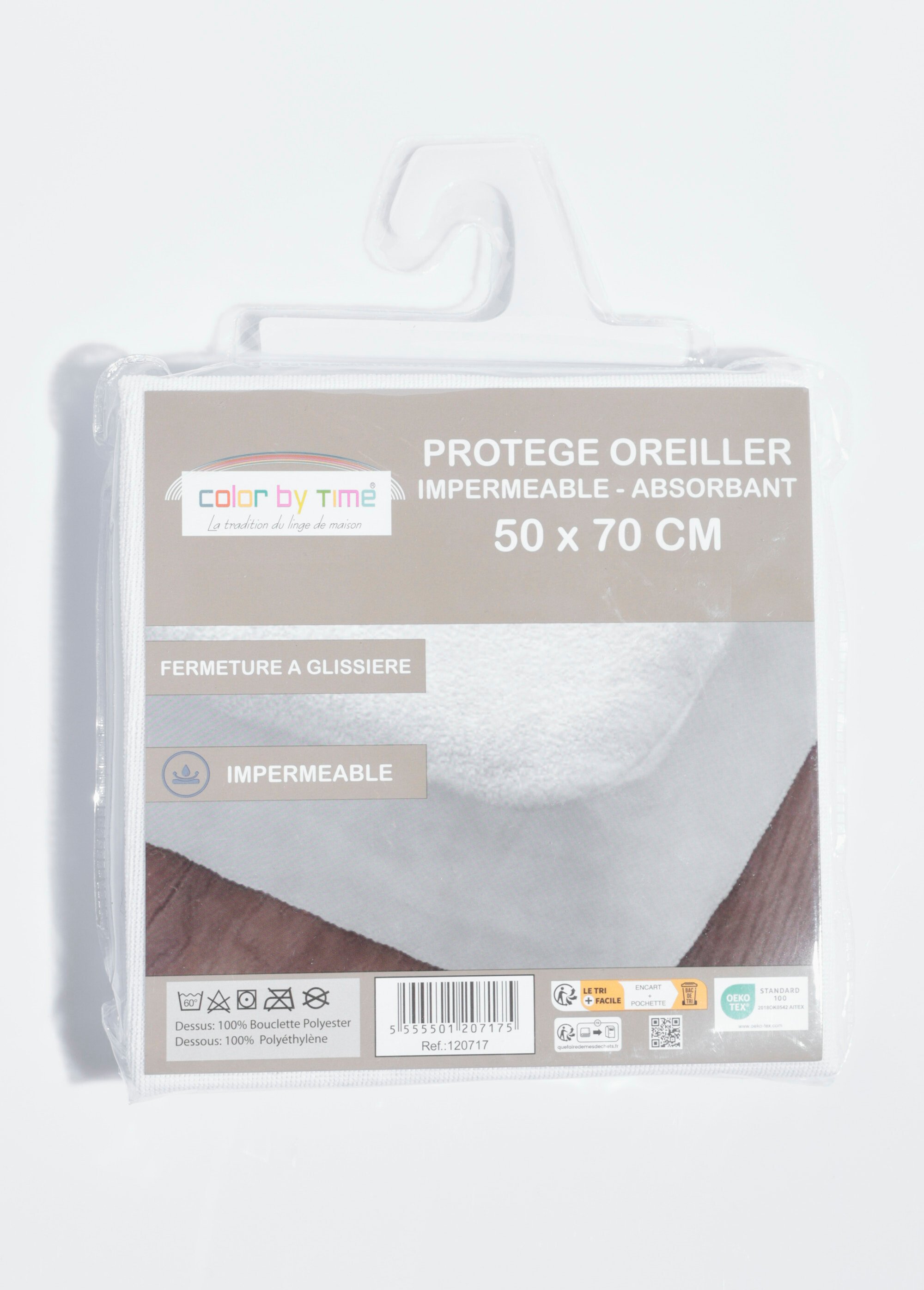 Protège oreiller imperméable absorbant 50x70cm Blanc COTZZ120717 DE1