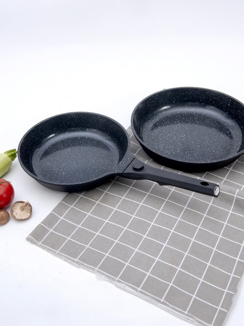 Set 2 poêles céramique tous feux antiadhésive Alizée Noir 9120277 DE6