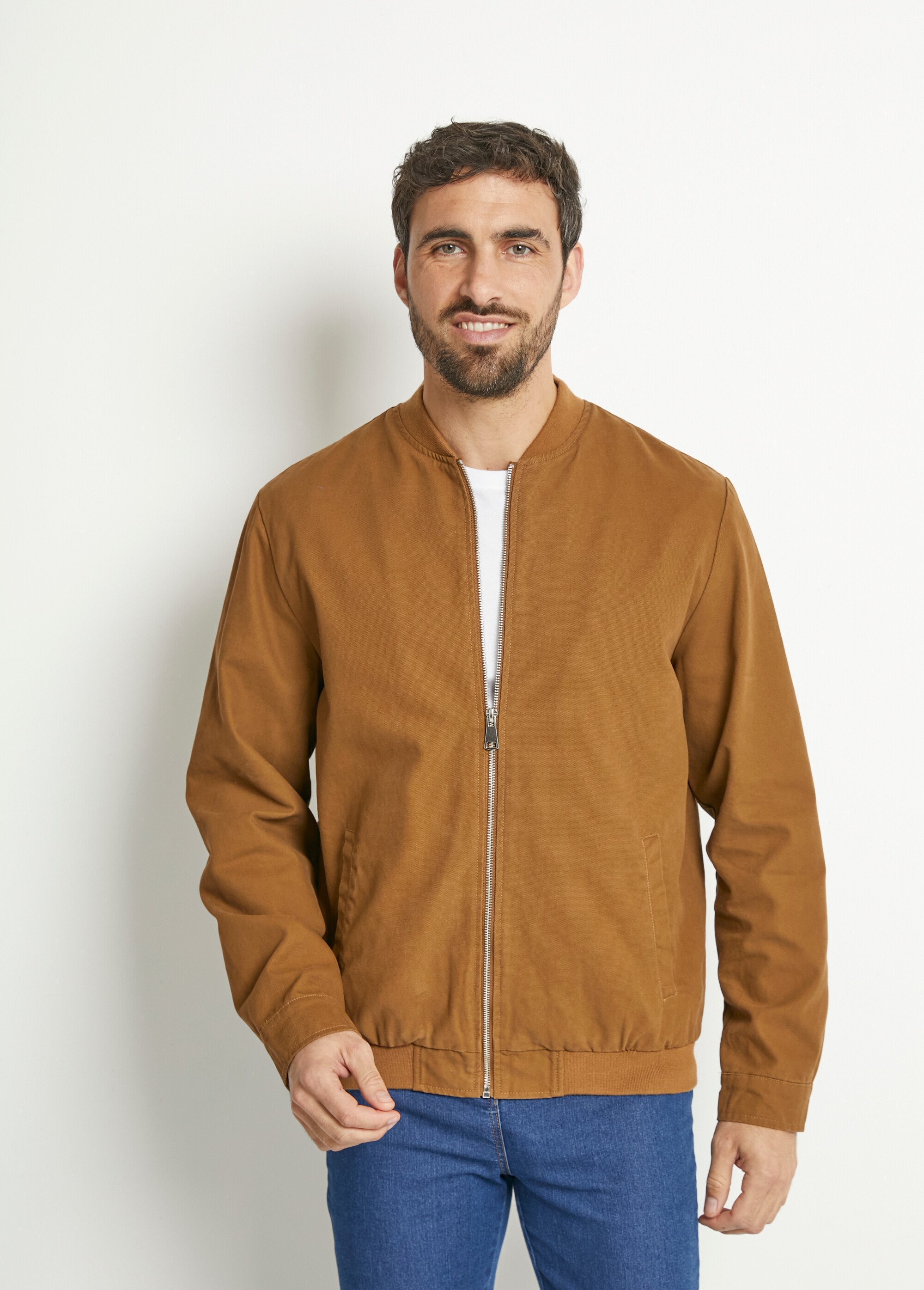 Blouson zippé type teddy