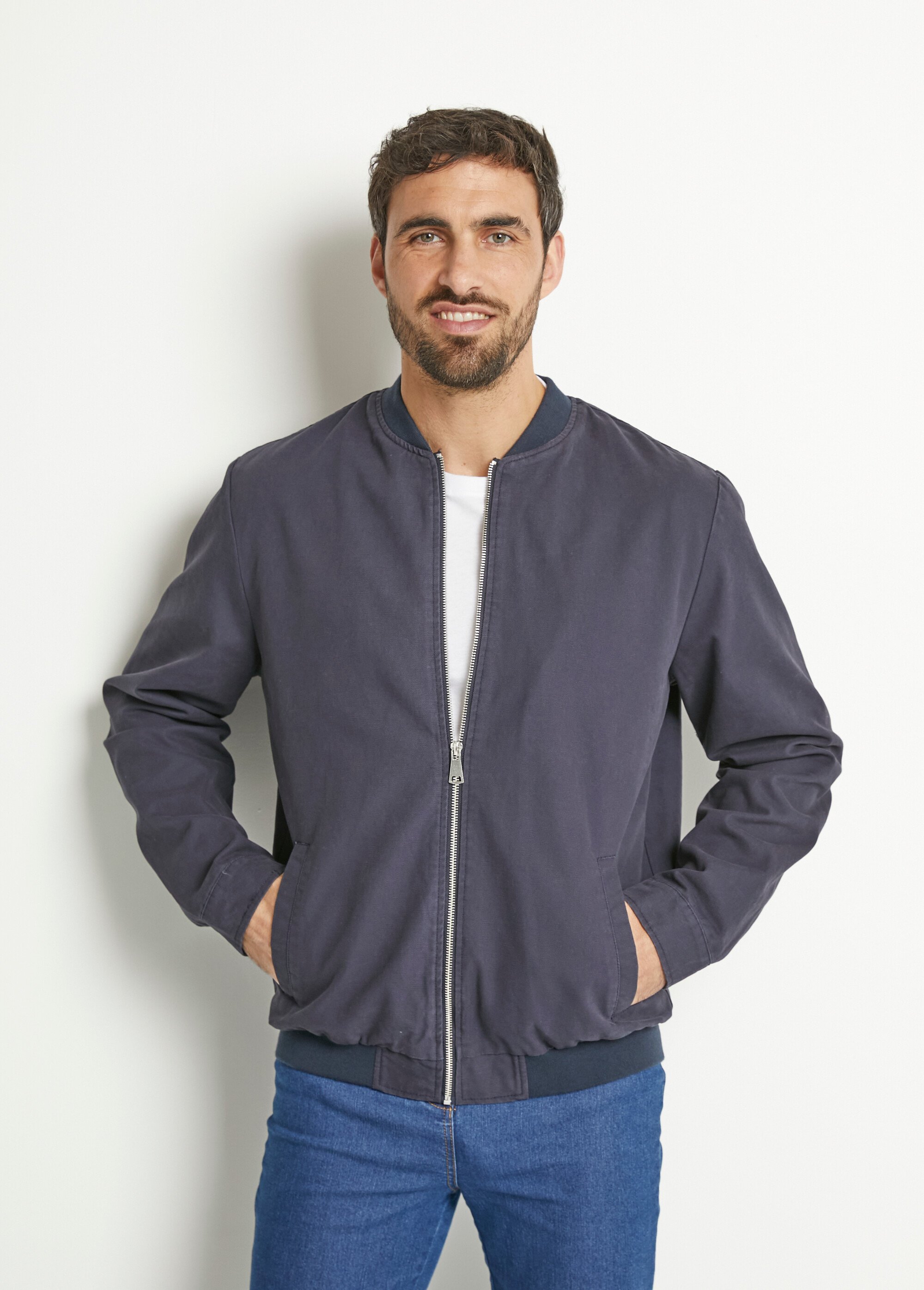 Blouson zippé type teddy