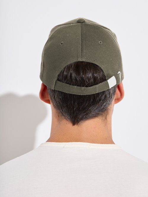 Casquette en twill de coton patch gomme Homme Vert KYMKS101 DO1