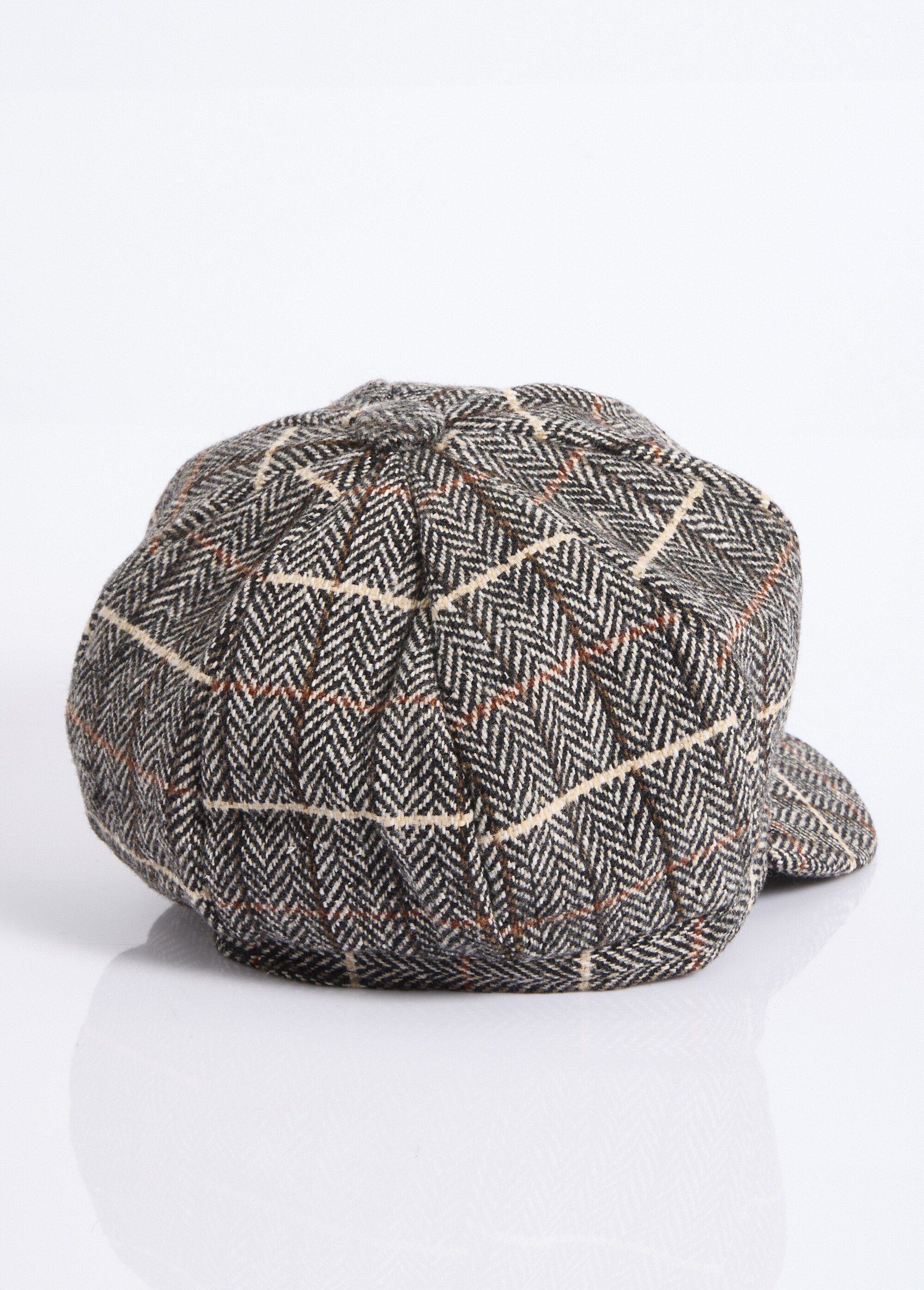 Casquette gavroche chevrons et carreaux