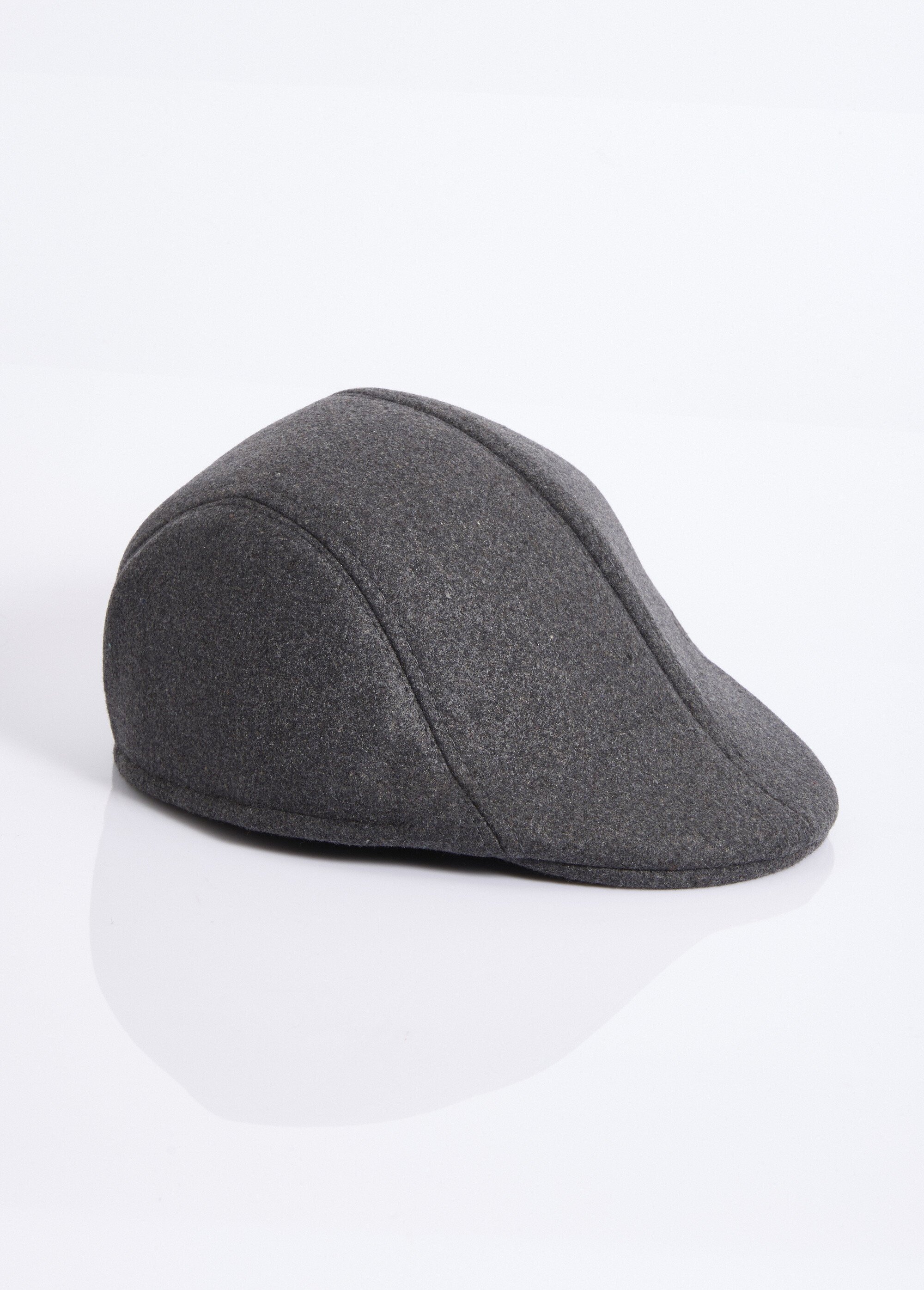 Casquette plate façon lainage