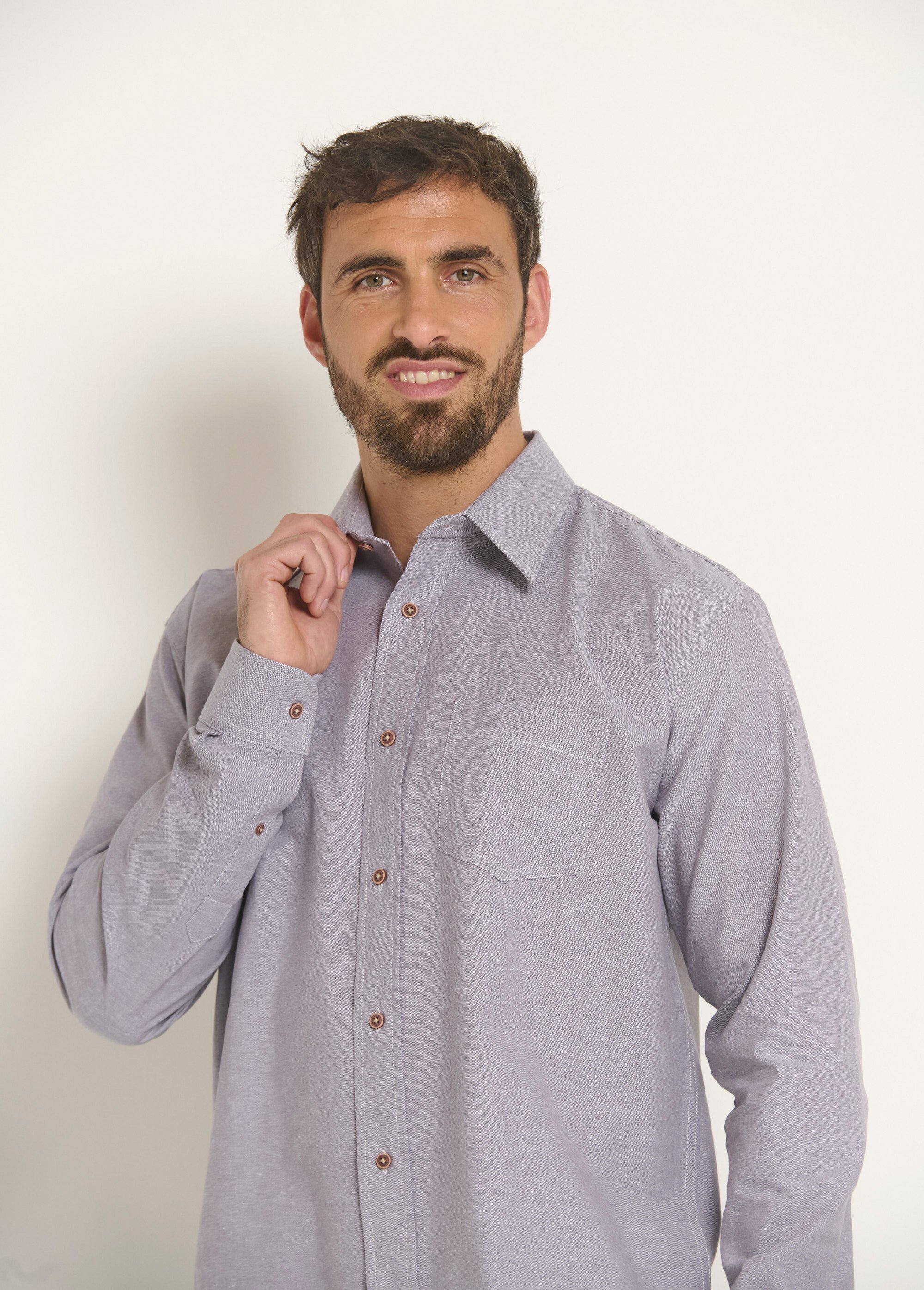 Chemise manches longues coton Oxford