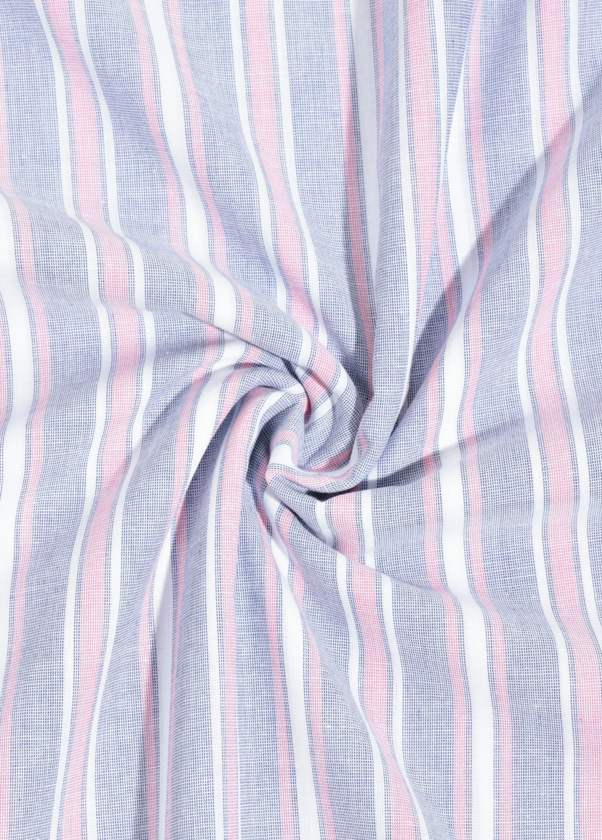 Coupon tissu habillement, coton rayé GRIS COT132566 FA1