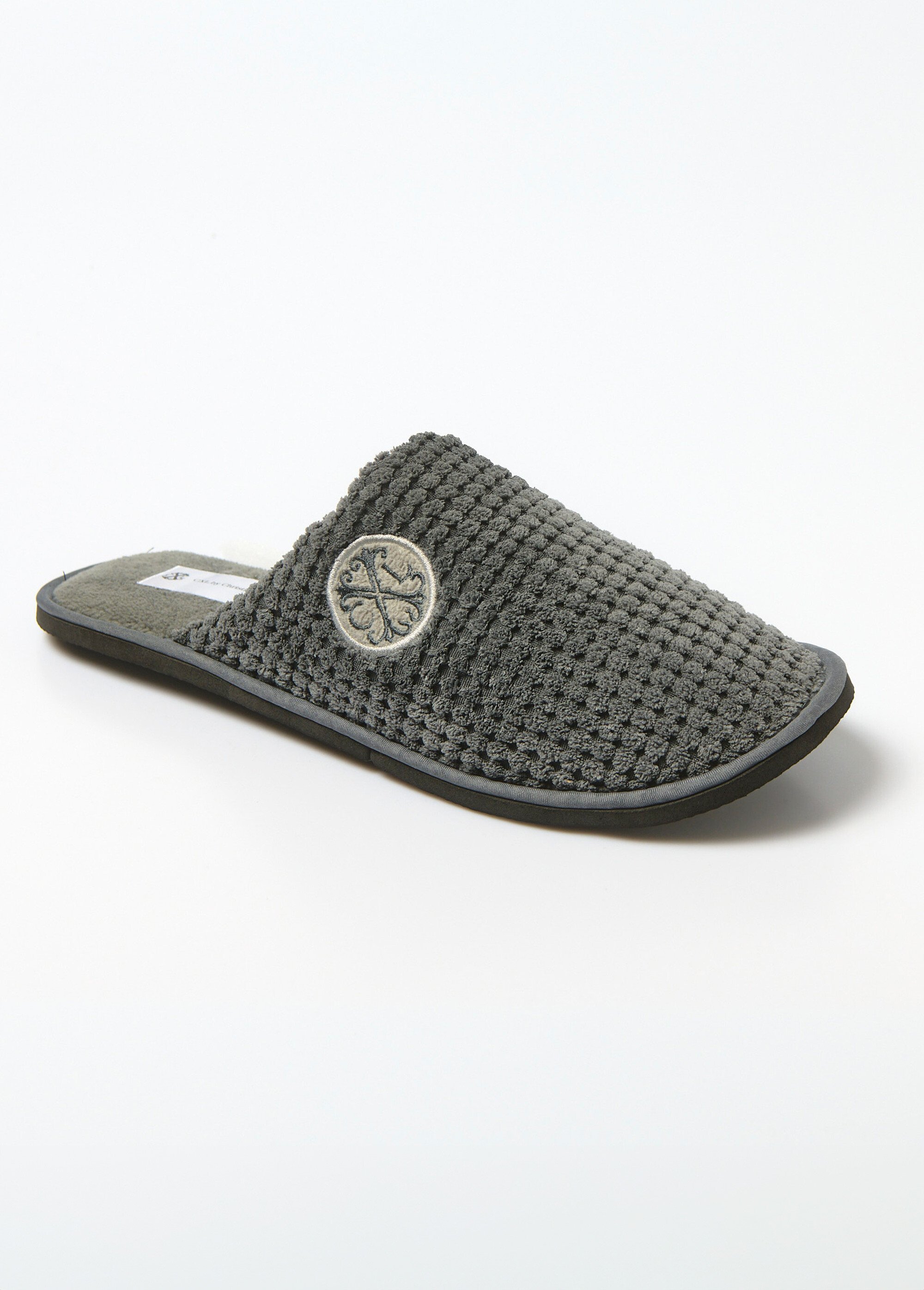 Chaussons mules éponge texturées