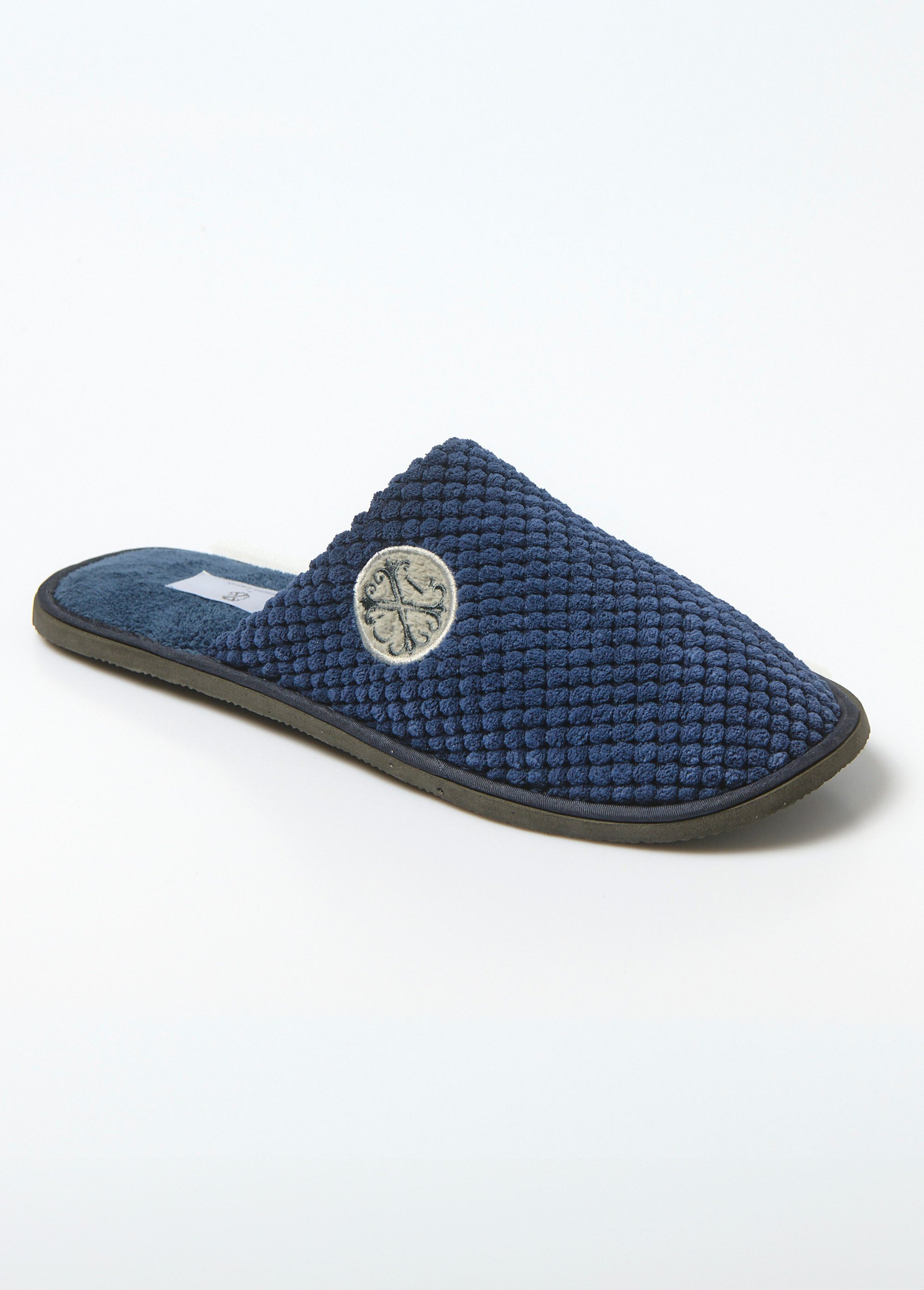 Chaussons mules éponge texturées