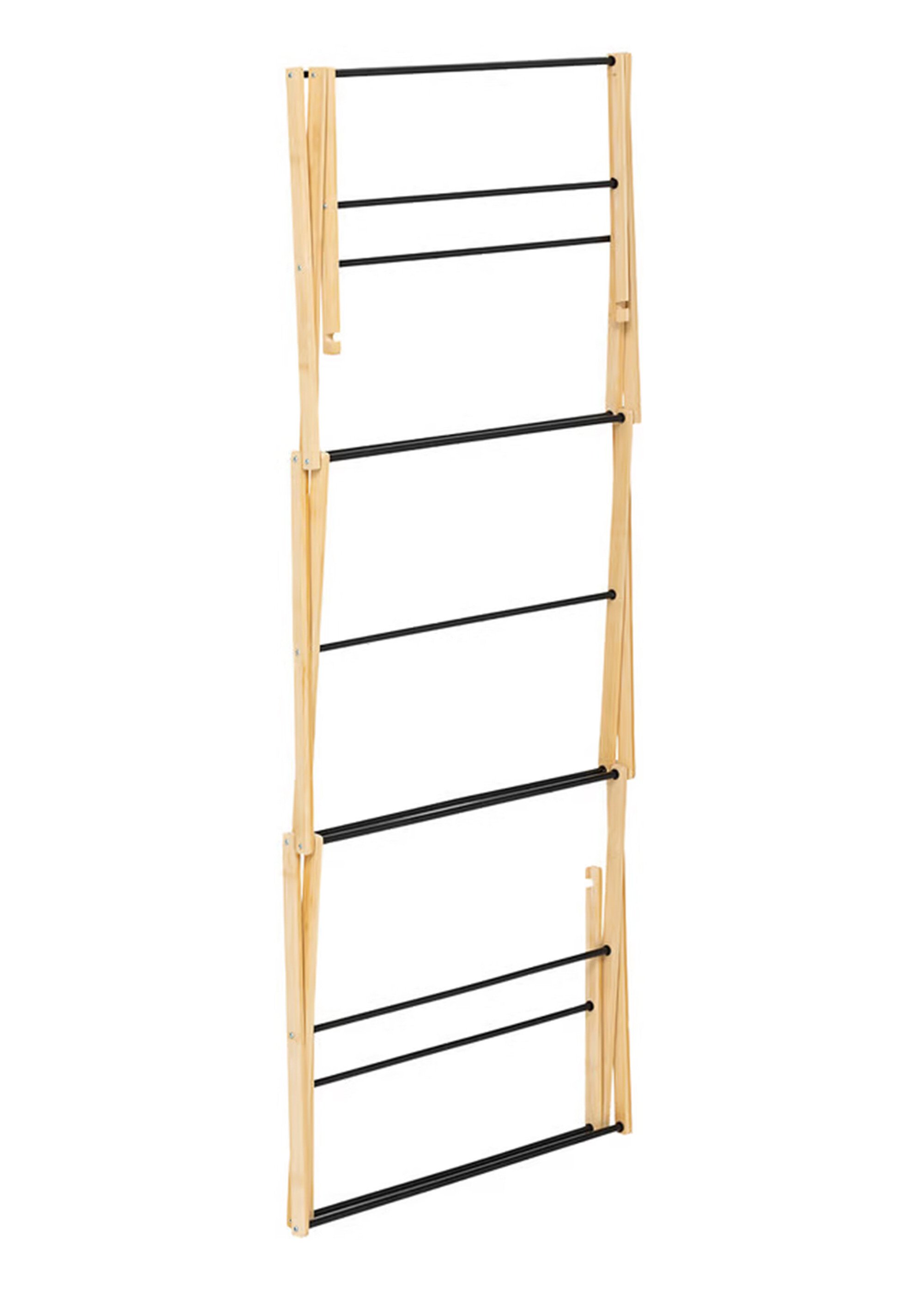 Etendoir à linge accordéon 7m, en bois