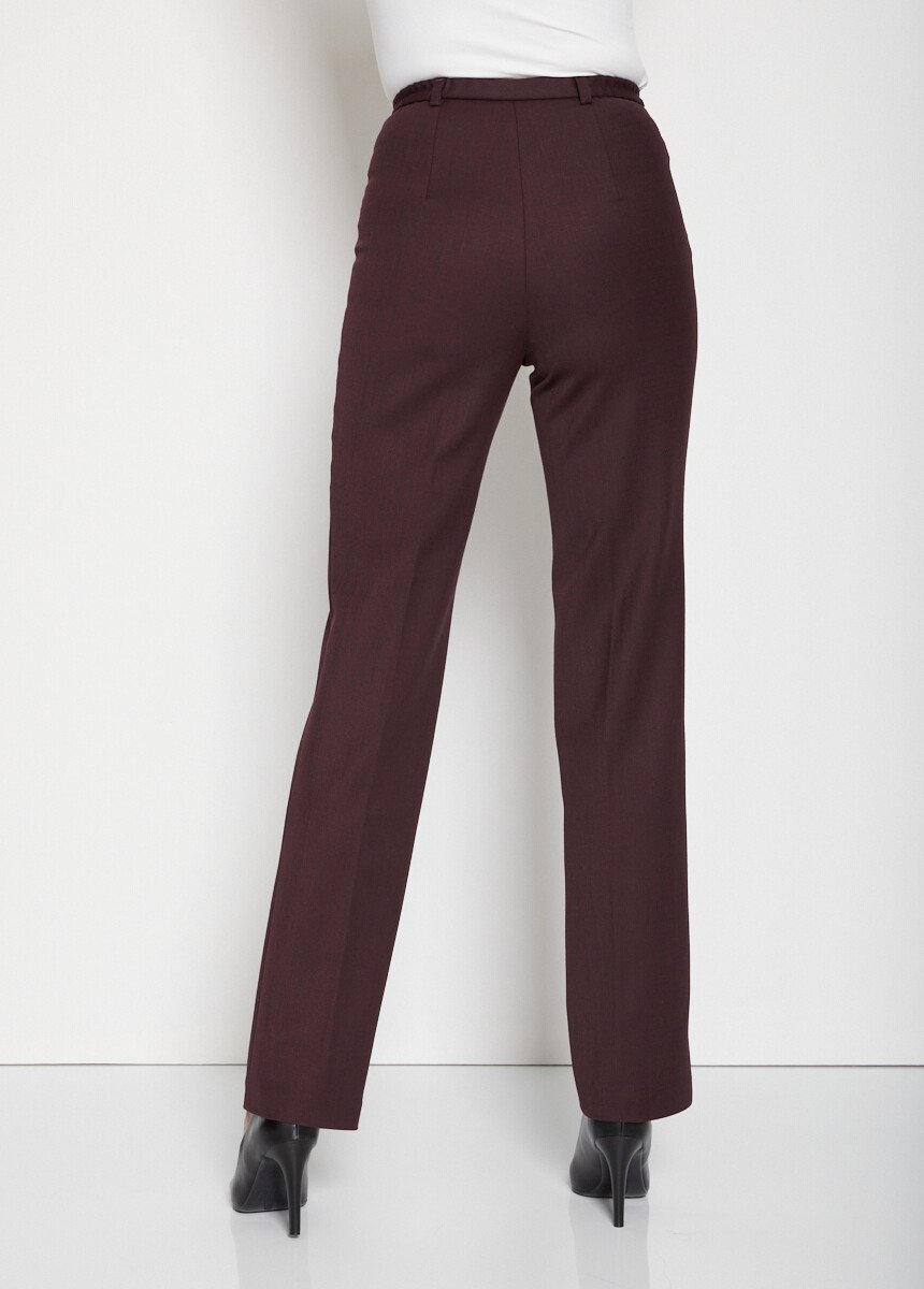 Pantalon taille semi-élastiquée droit