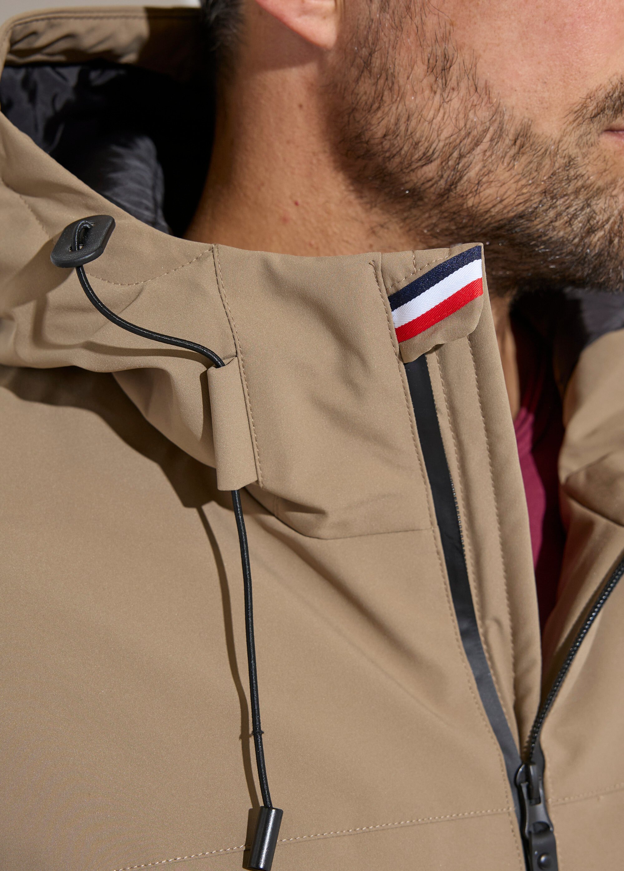 Parka chaude zippée déperlante à capuche