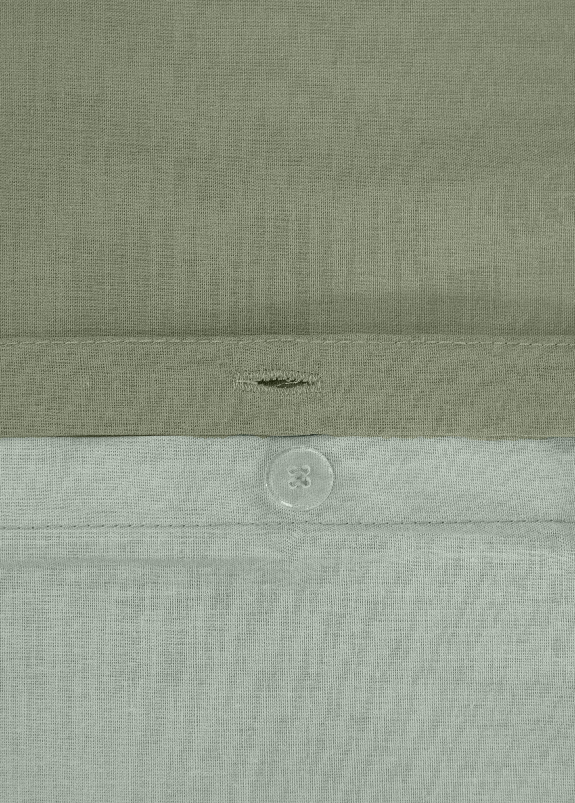 Parure housse de couette bicolore, coton Vert TIS-SAULE DE3