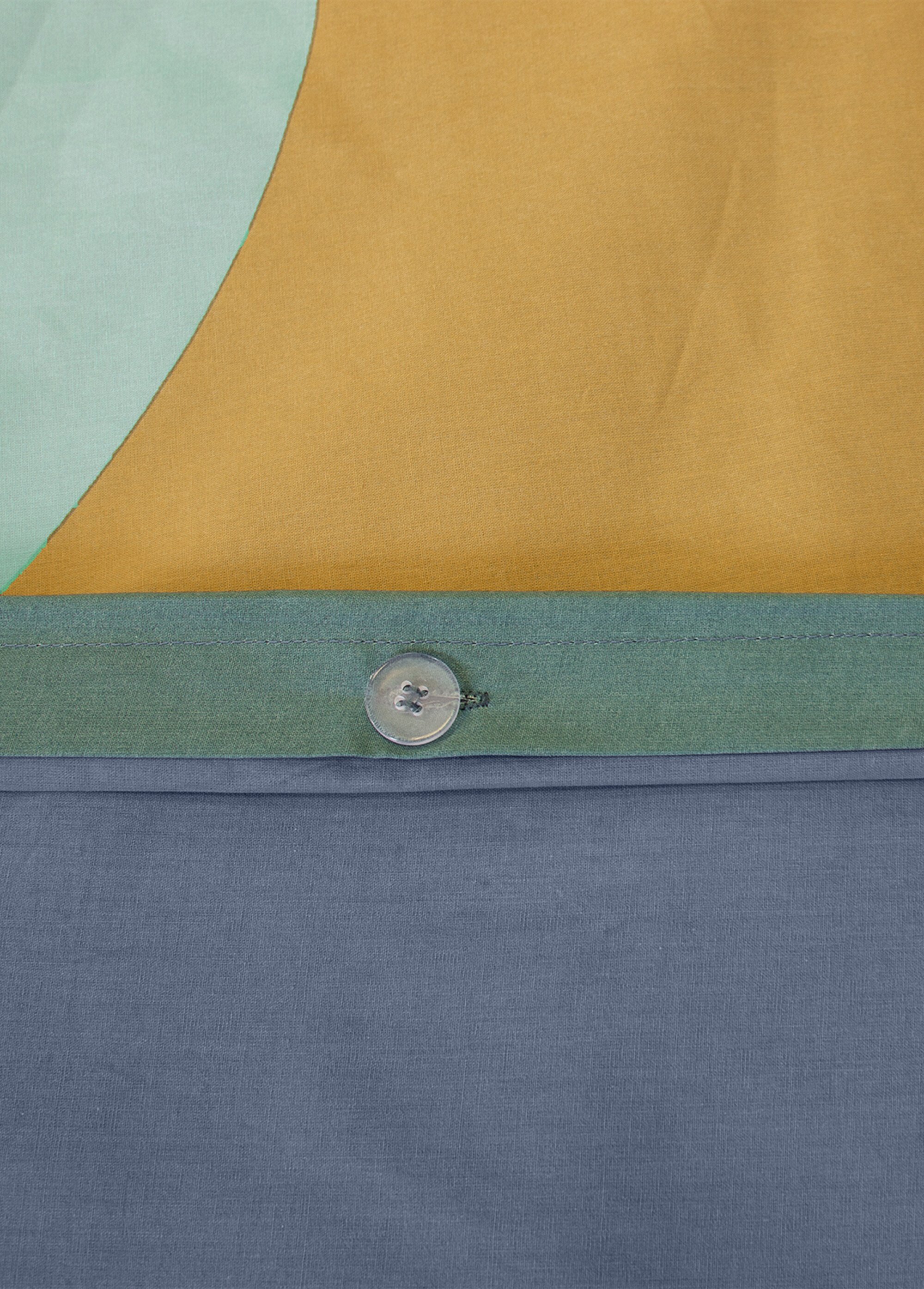 Parure housse de couette coton, geometric Bleu TIS-JOELLE DE2