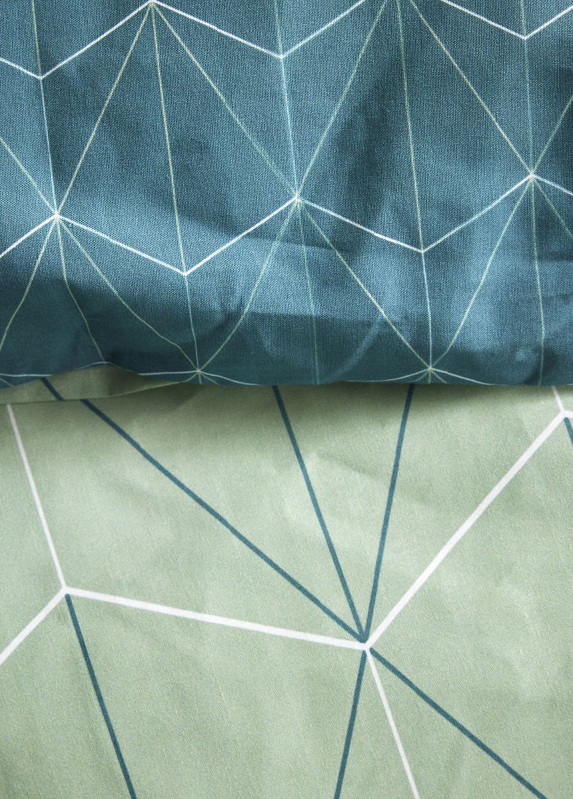 Parure pur coton 260 x 240cm, Losanges Vert ML-SUNS124919 DE1