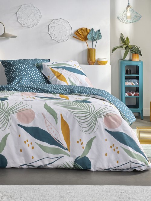 Parure pur coton 260 x 240cm, Nature Bleu ML-SUNS124903 FA1