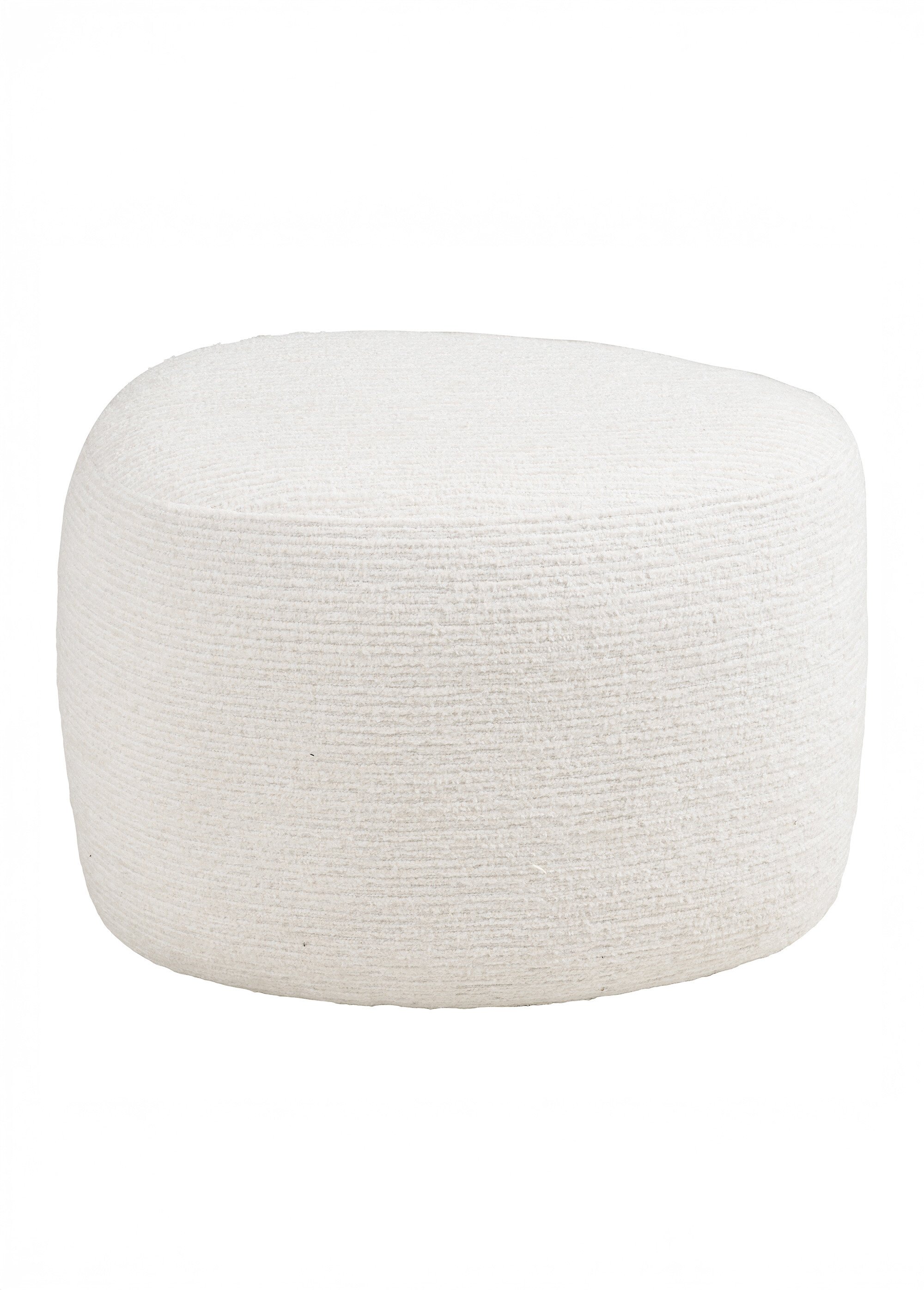 Pouf déco en tissu, forme goutte BLANC HN-1501101 DE1