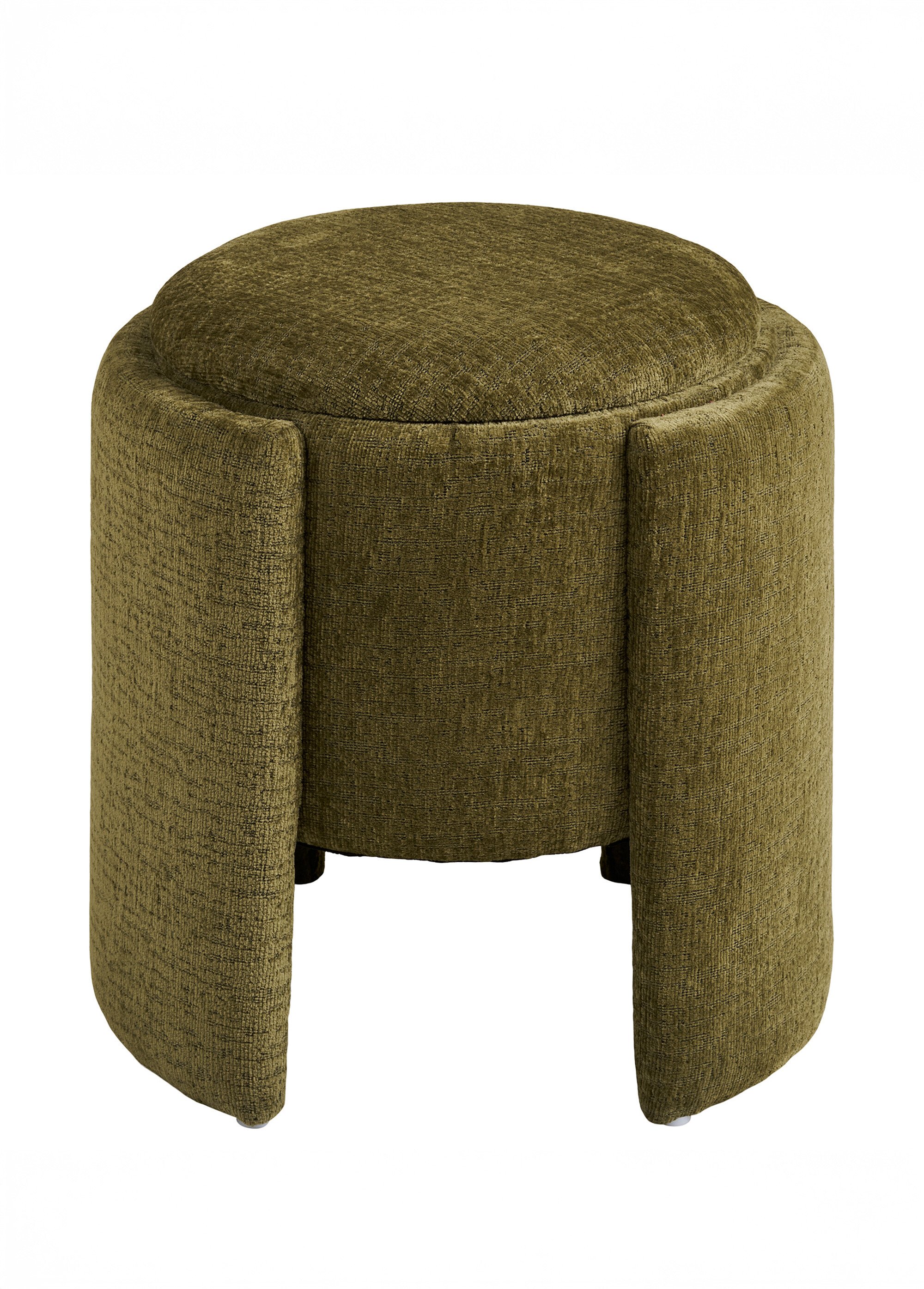 Pouf déco en velours, avec rangement