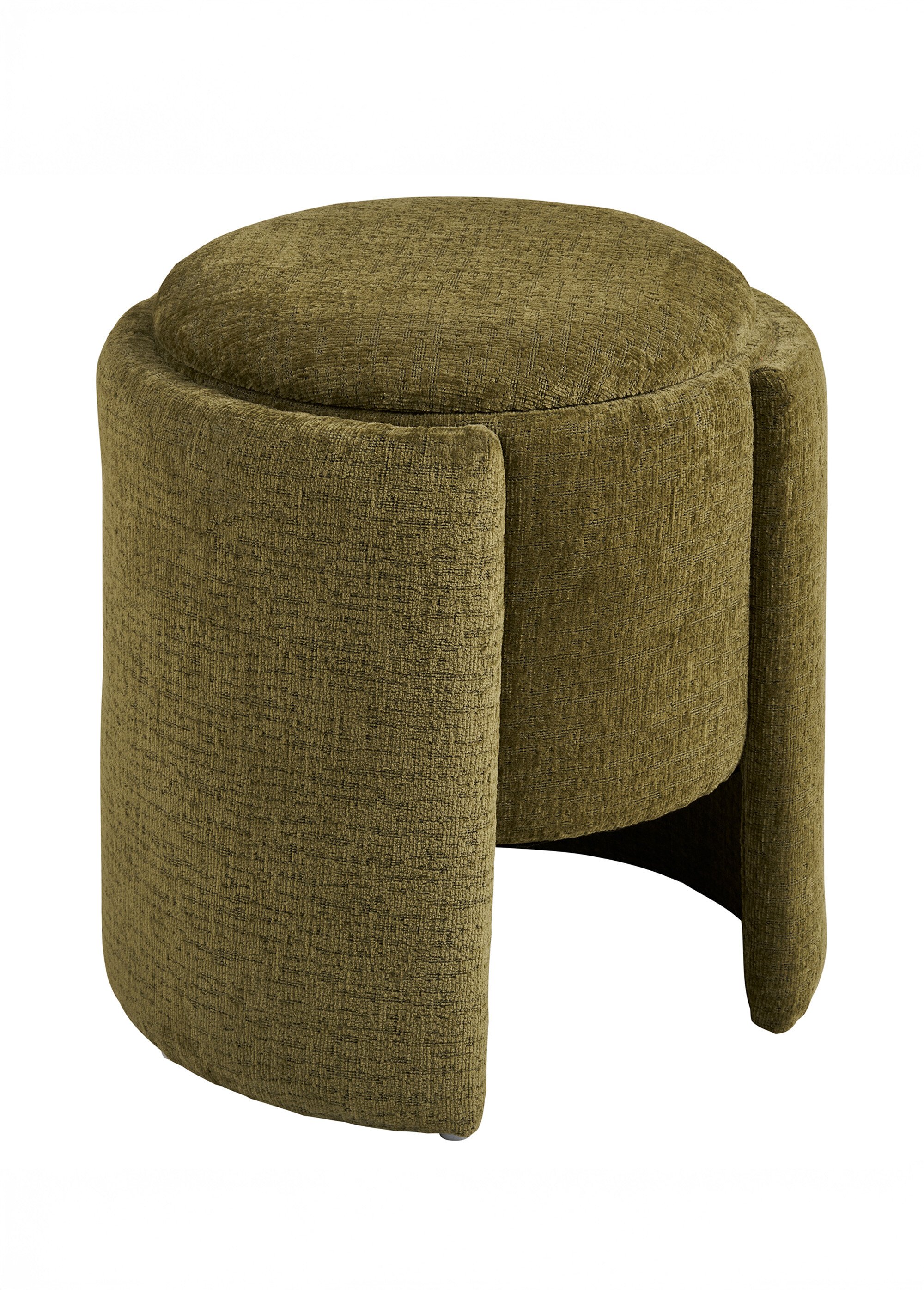 Pouf déco en velours, avec rangement