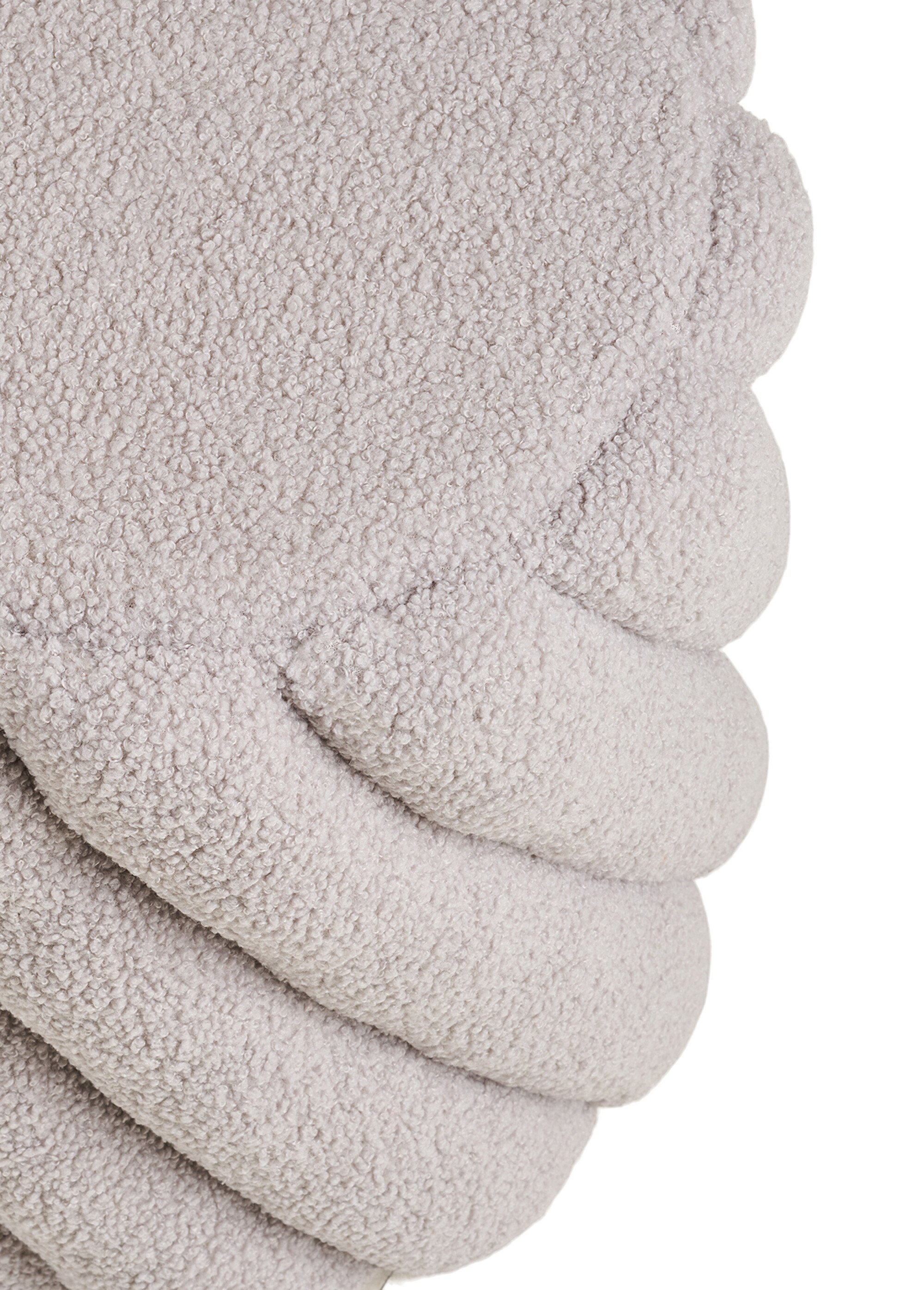 Pouf maille bouclette, effet torsadé