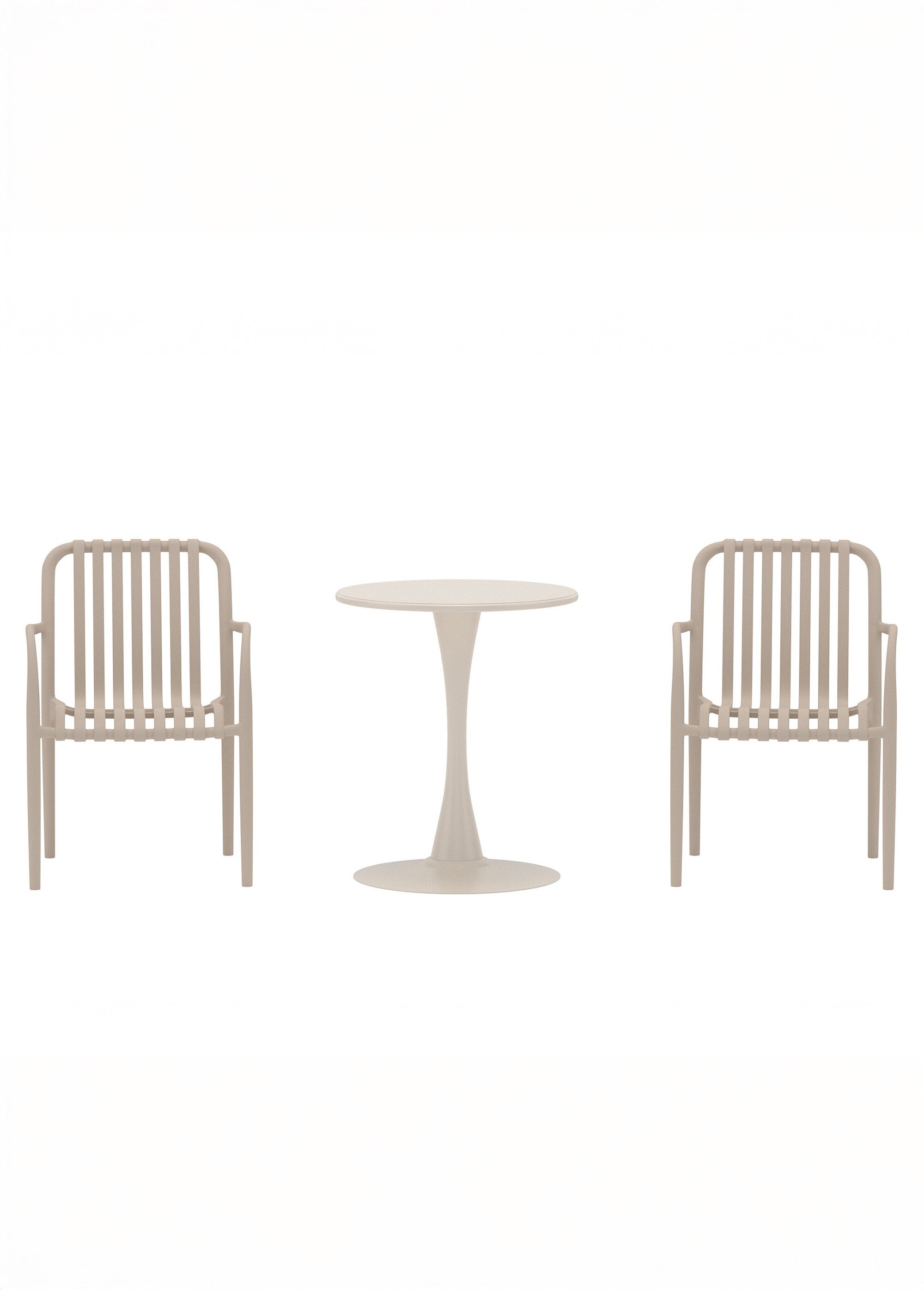 Salon de jardin 2 fauteuils + 1 table