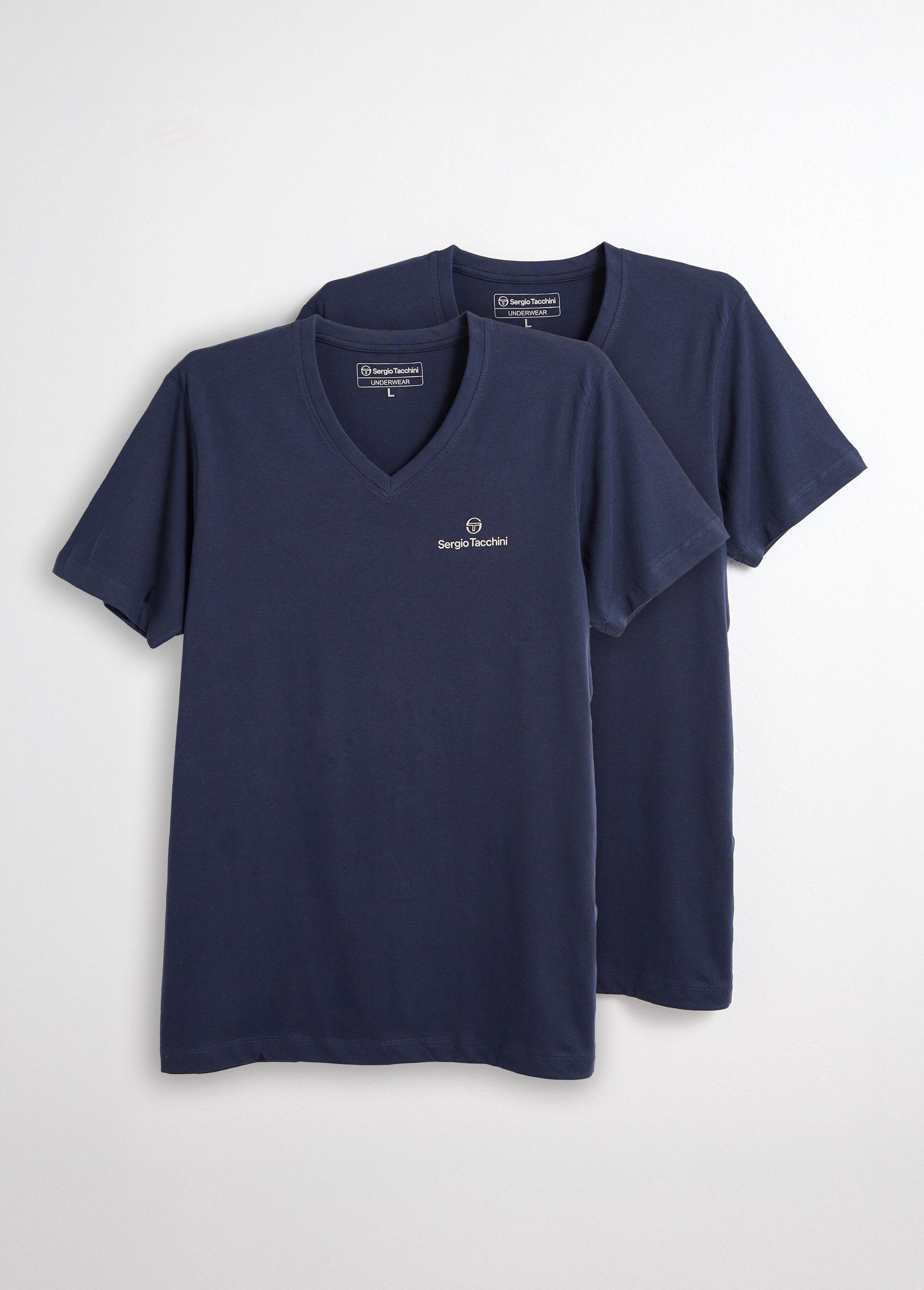 T-shirt maillot de corps manches courtes Homme Bleu BEN39493536 FA1