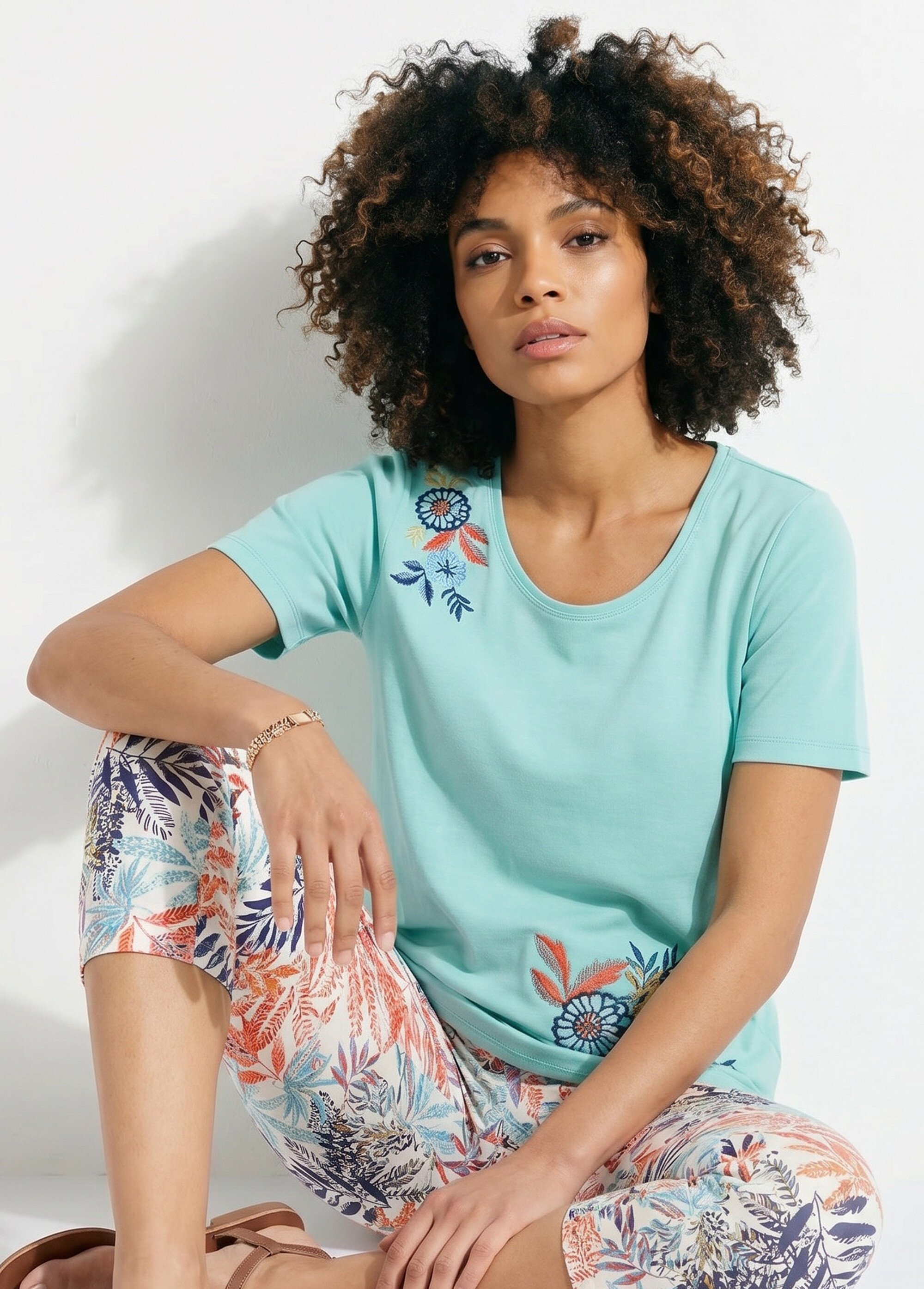 T-shirt manches courtes brodé ou imprimé