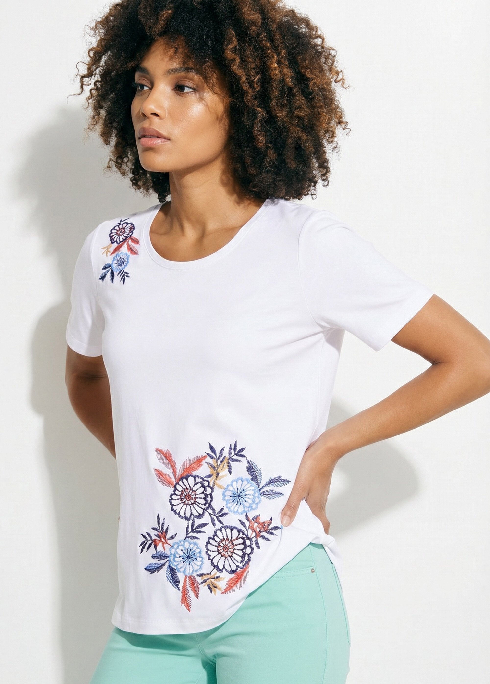 T-shirt manches courtes brodé ou imprimé