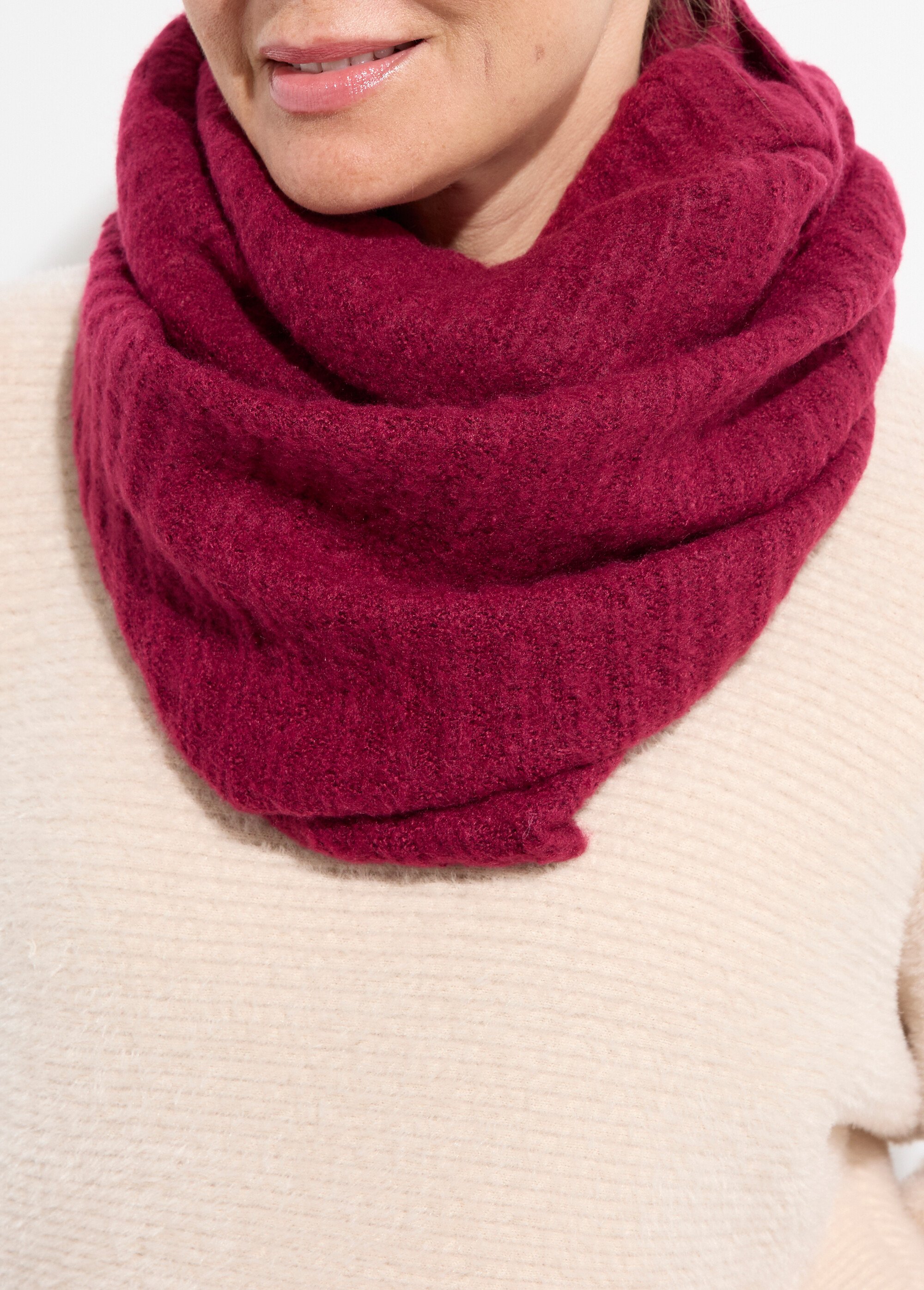 Tour de cous snood en maille mousseuse