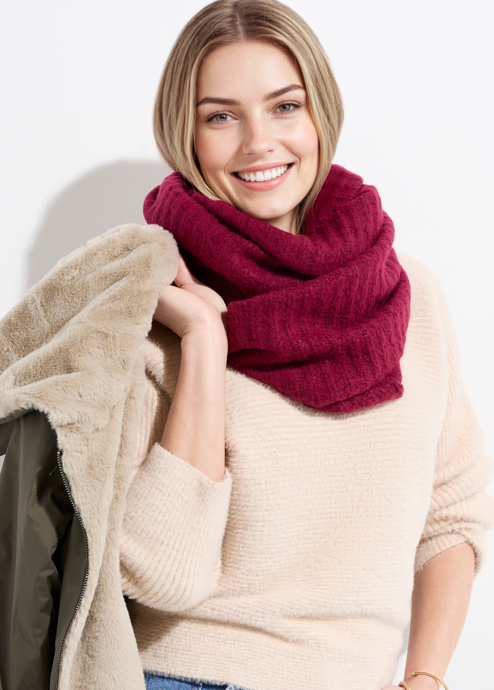 Tour de cous snood en maille mousseuse