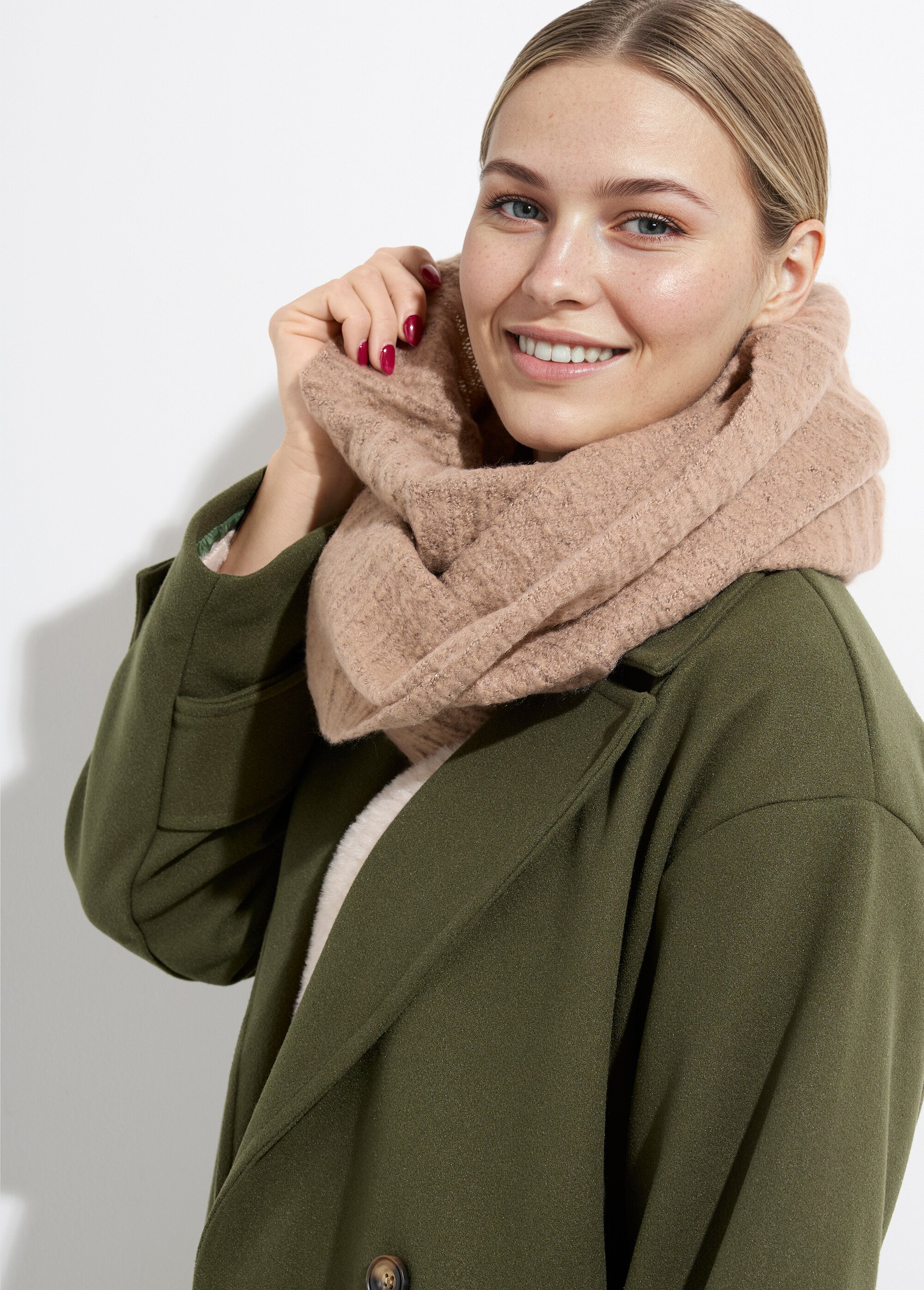 Tour de cous snood en maille mousseuse